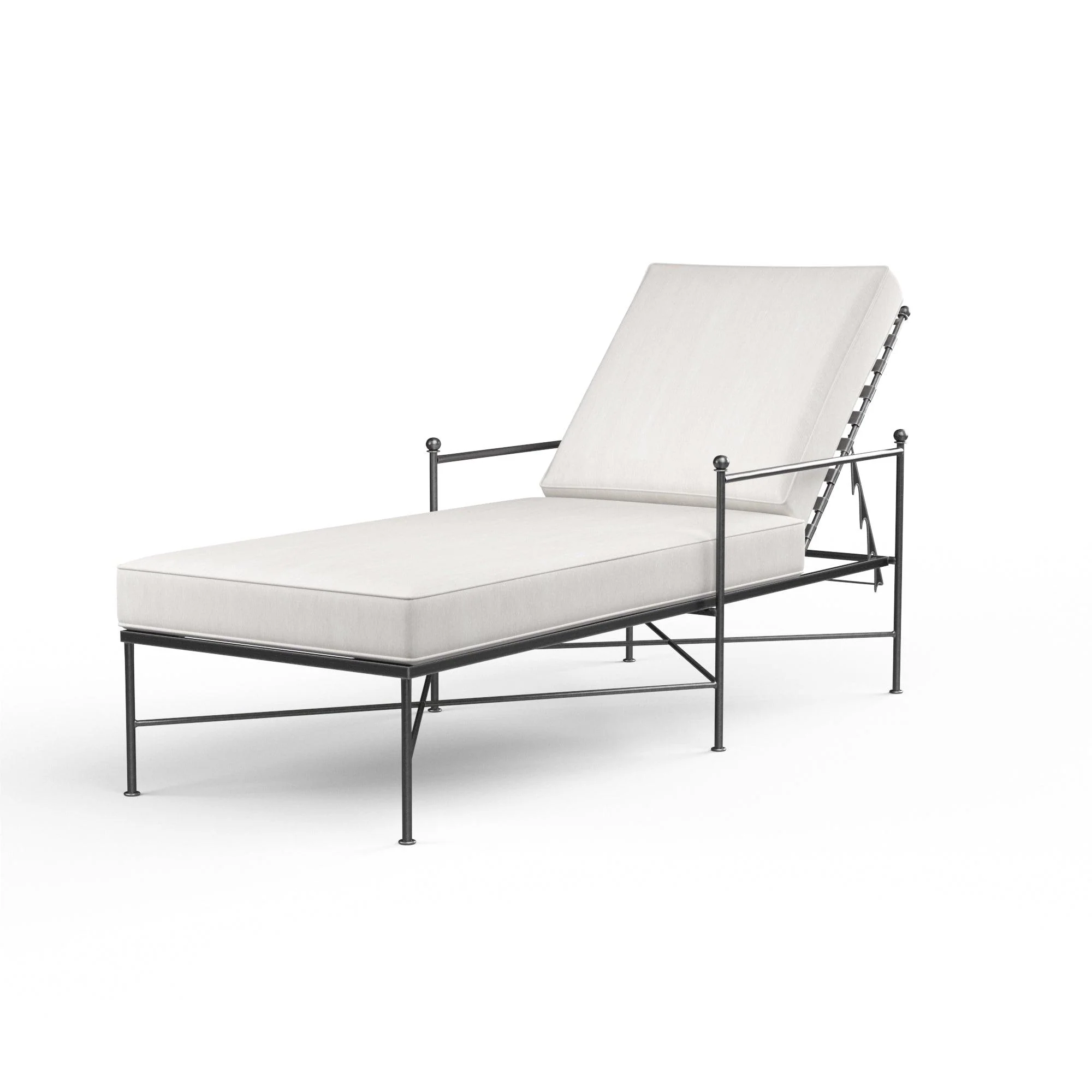 Provence Chaise Lounge in Canvas Flax w/ Self Welt - Frankwebs