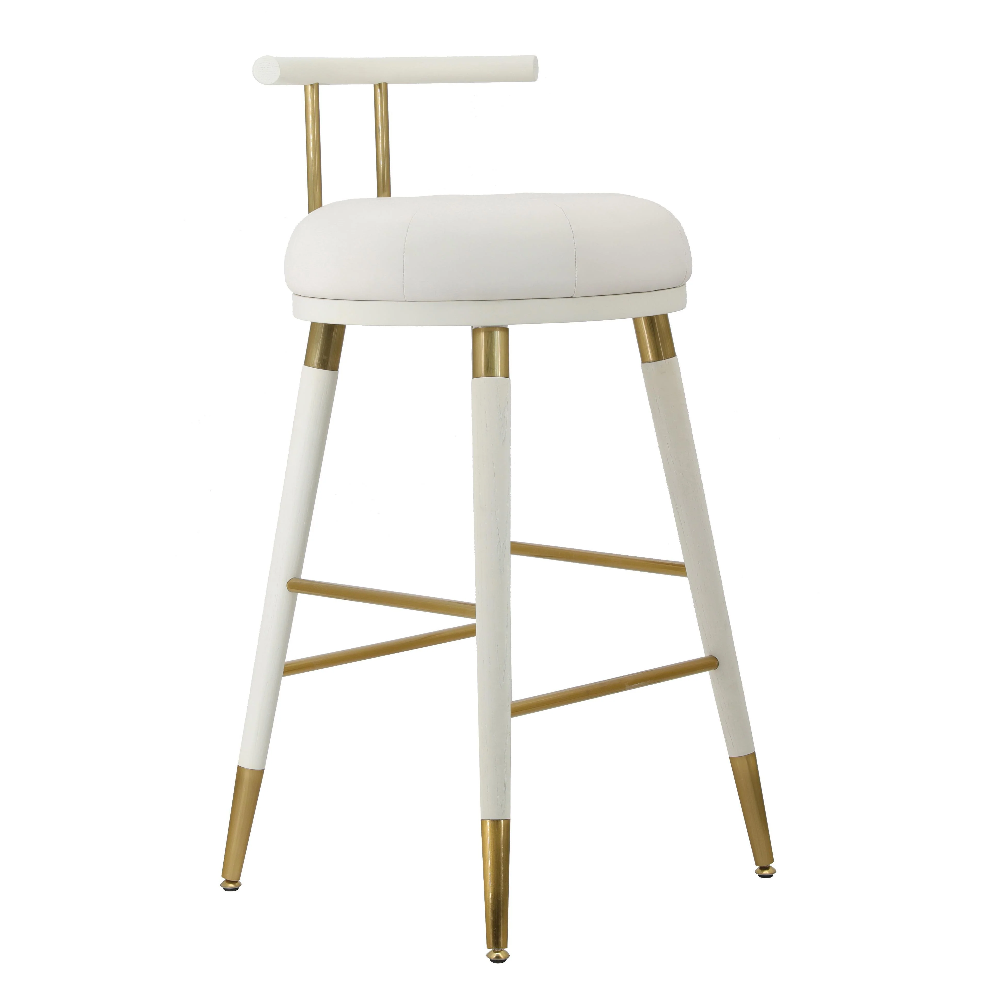 Juniper White Vegan Leather Barstool - Frankwebs