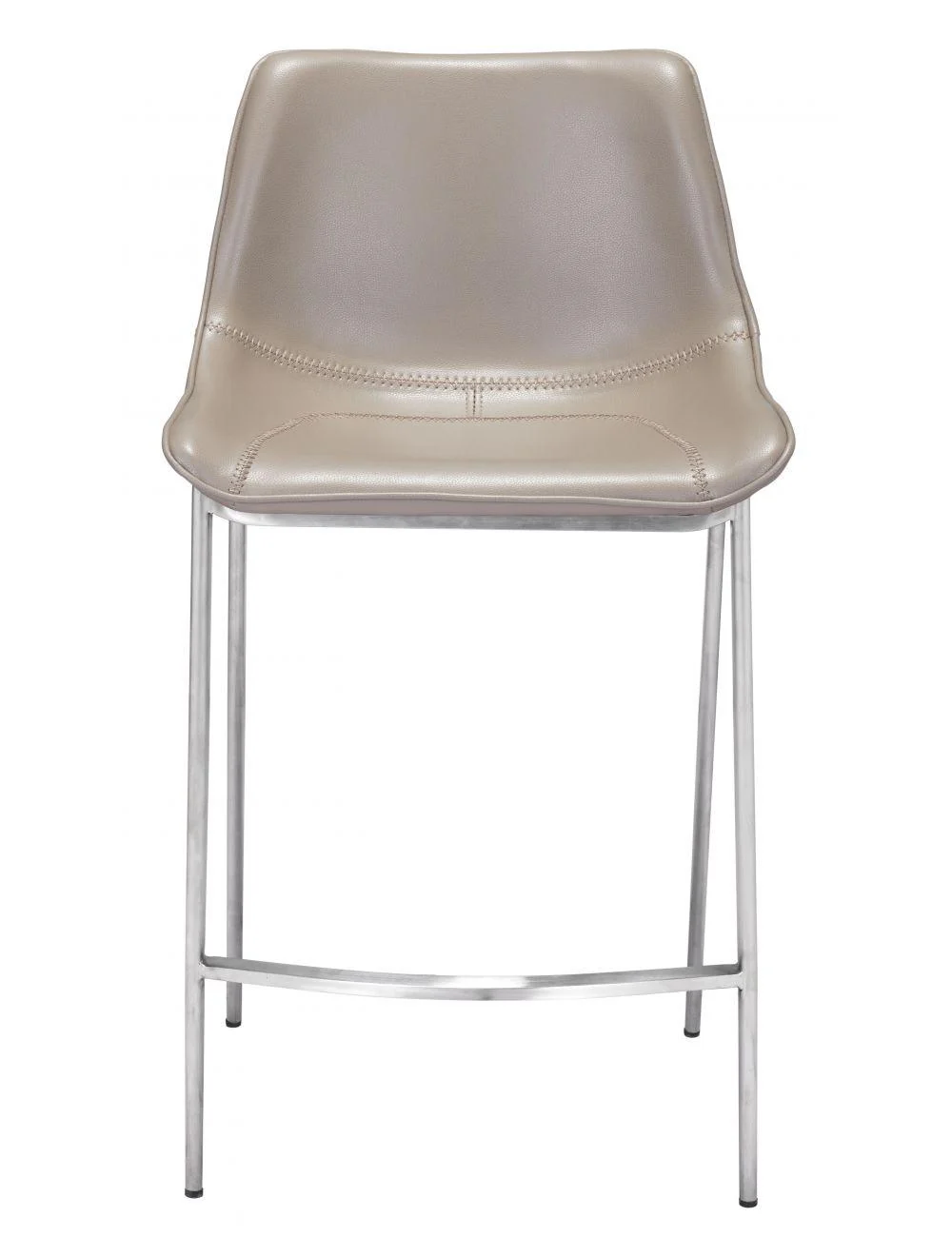 Magnus Counter Chair (Set of 2) Gray & Silver - Frankwebs