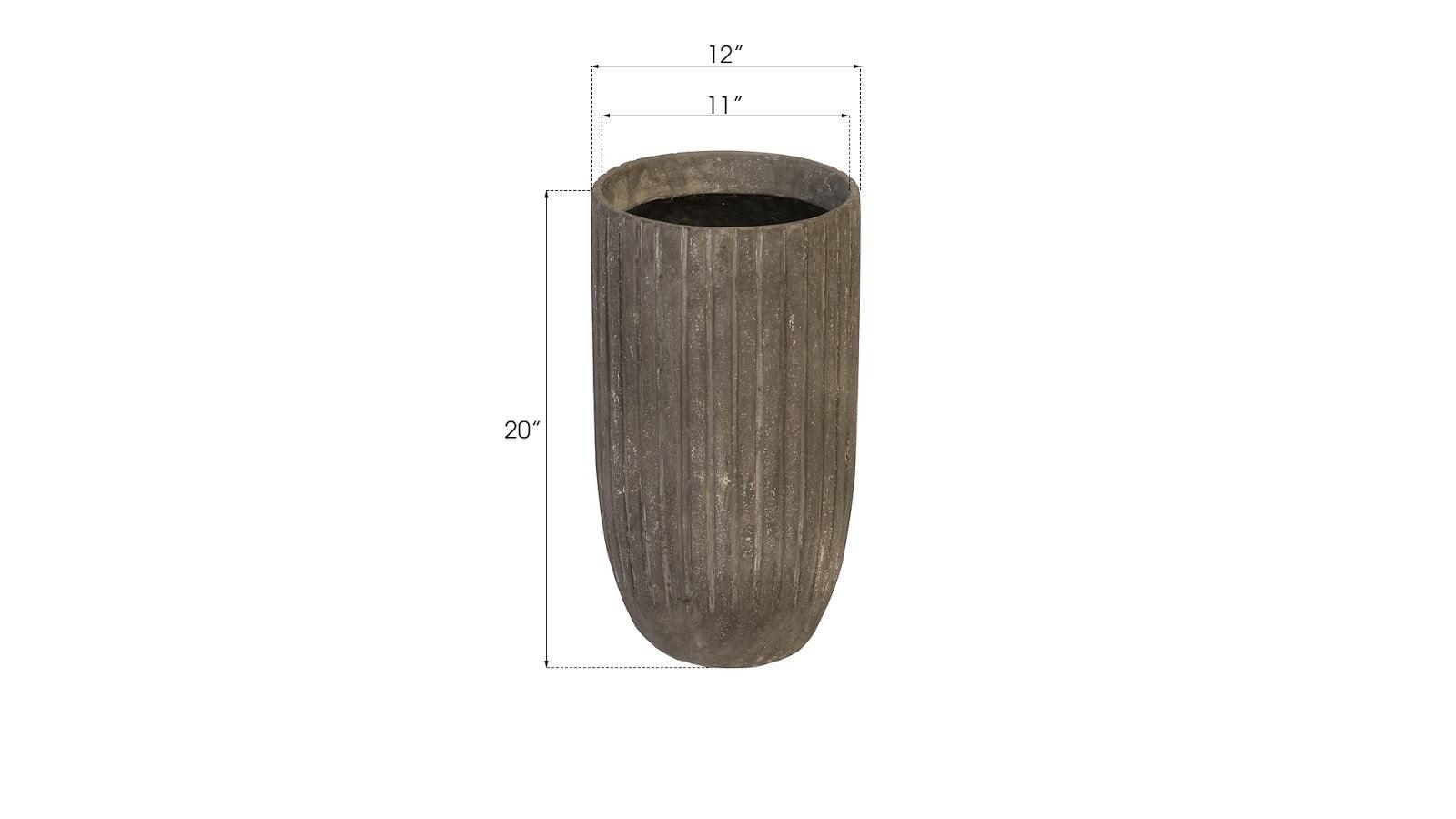 Lourdes Planter, Small, Gray - Frankwebs