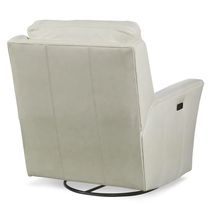 Century Leather Stocked Reed Swivel Glider Electric Recliner - Frankwebs