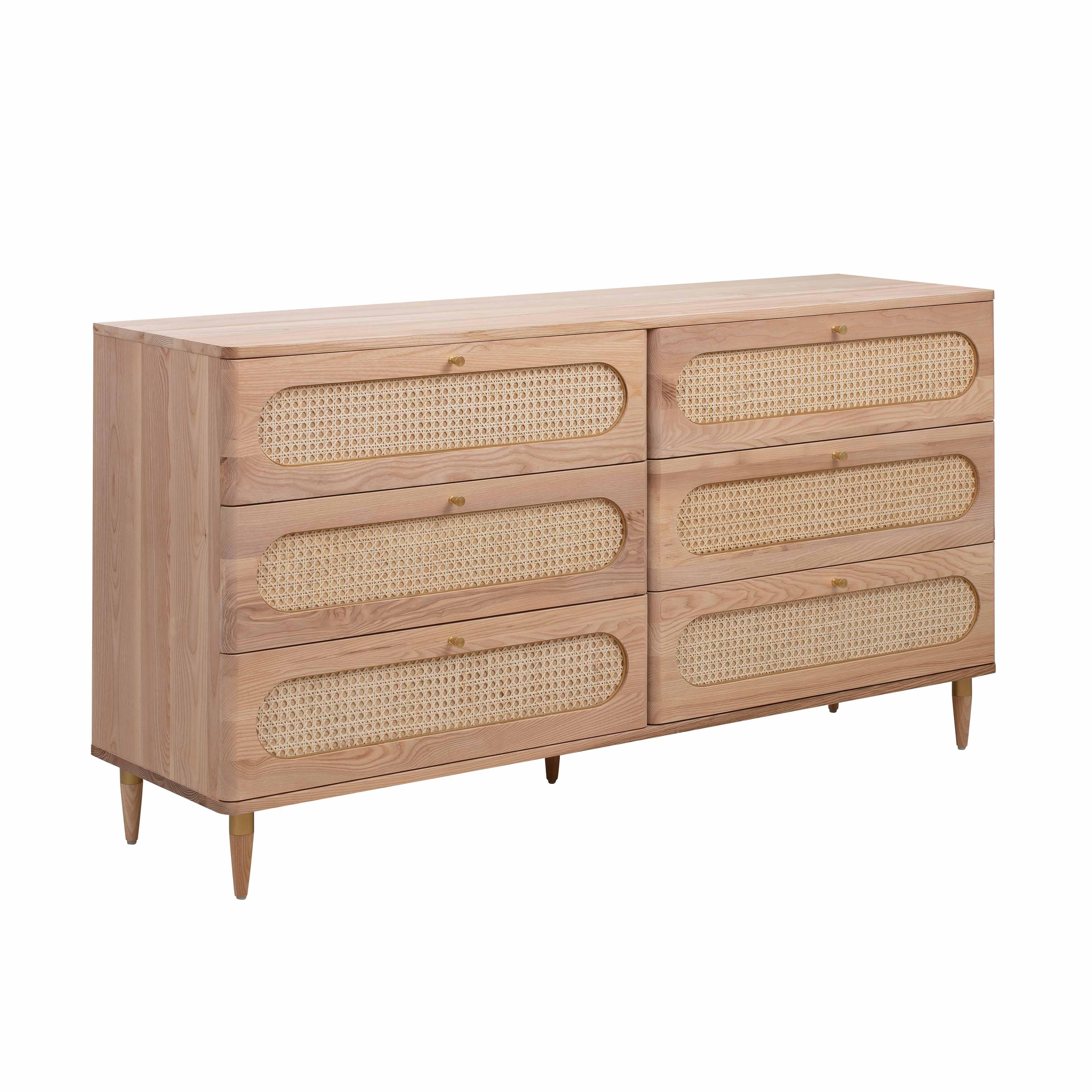 Carmen Cane 6 Drawer Dresser - Frankwebs