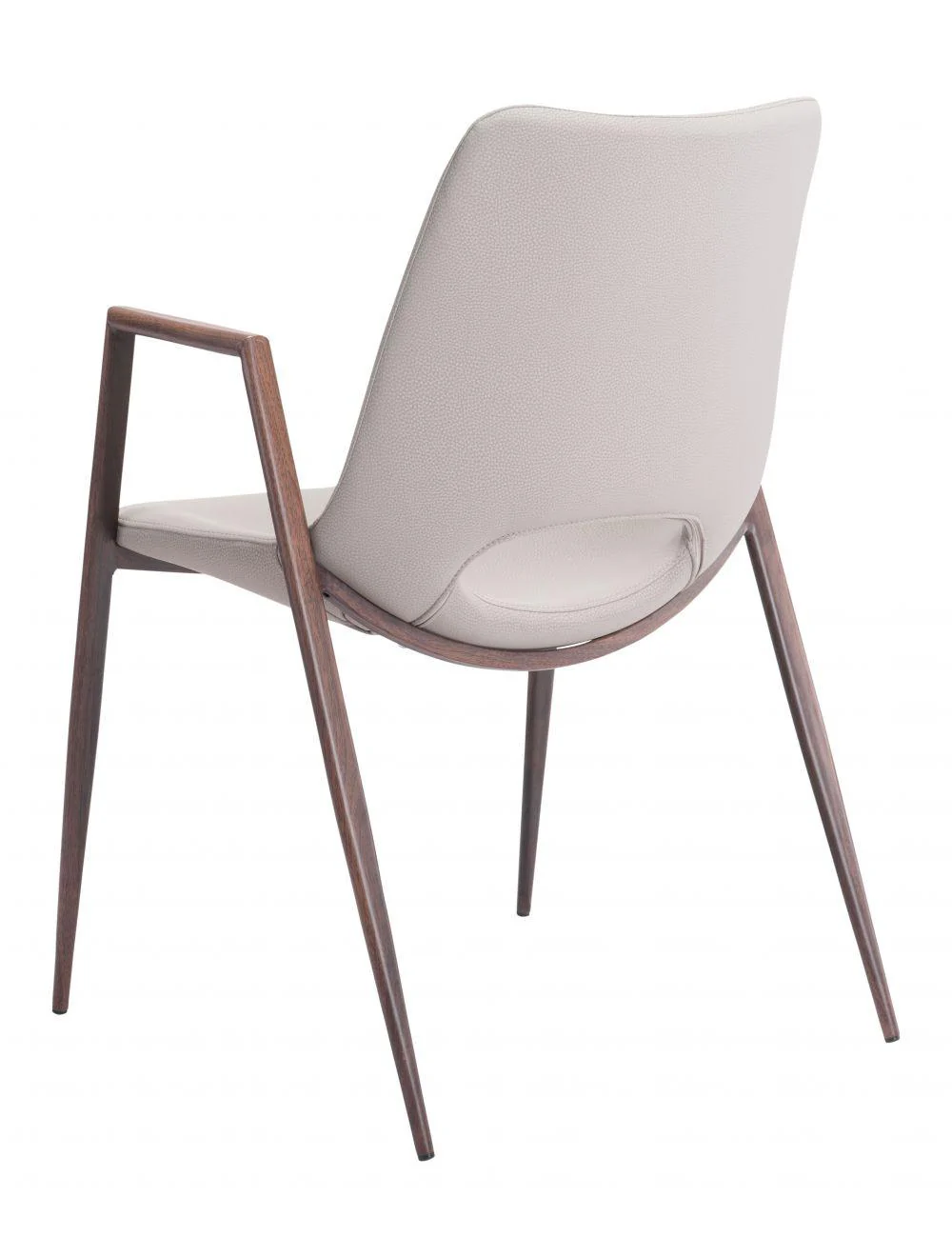 Desi Dining Chair (Set of 2) Beige & Walnut - Frankwebs