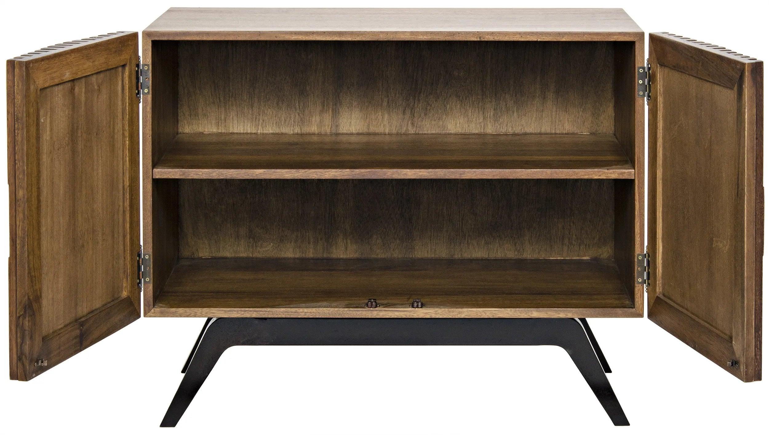 Illusion Single Sideboard with Steel Base, Dark Walnut - Frankwebs