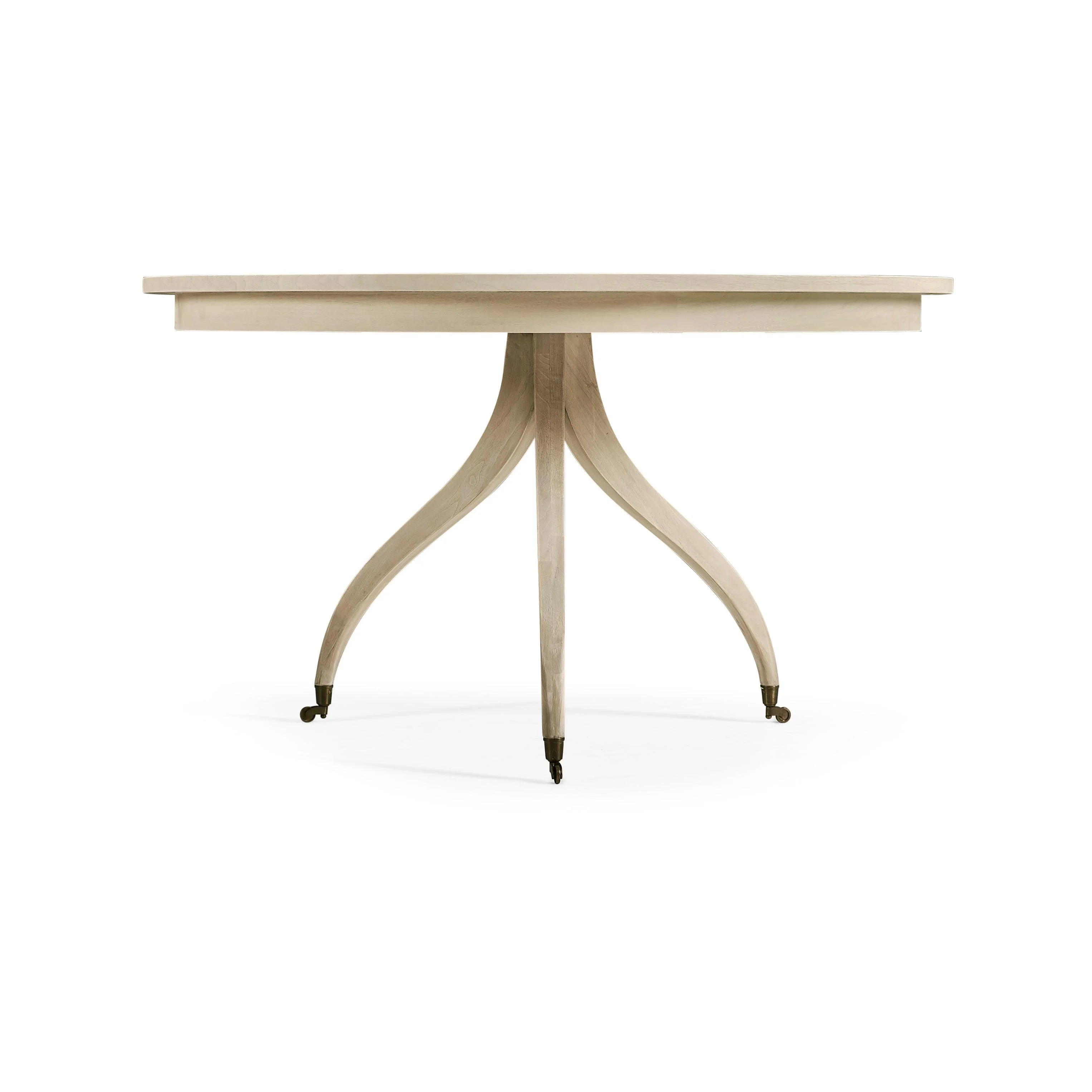 Timeless Solar Spider Leg Pedestal Dining Table in Bleached Walnut - Frankwebs
