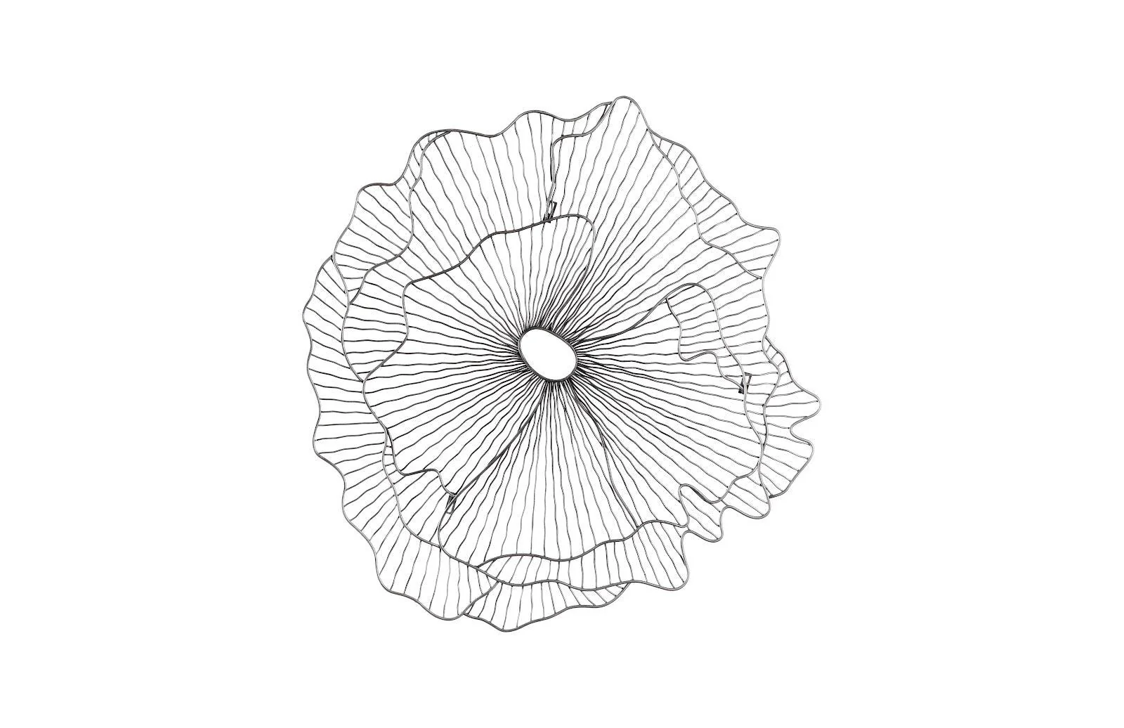 Poppy Flower Wall Art, Silver/Black, SM - Frankwebs