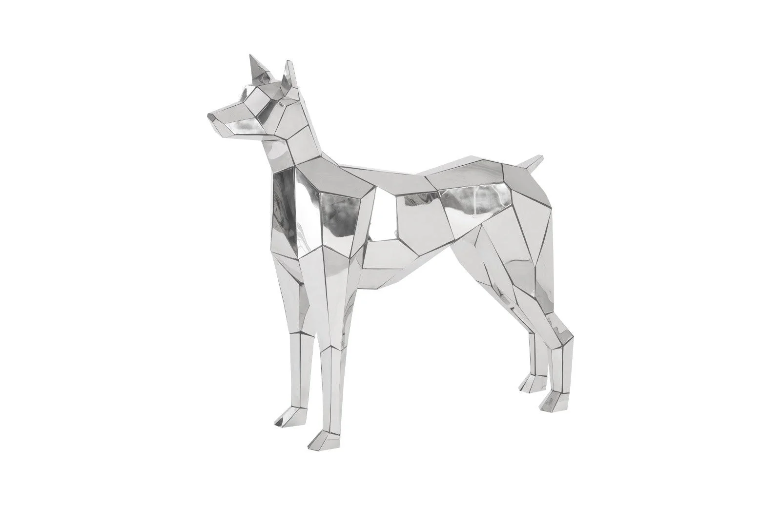 Crazy Cut Dog, Stainless Steel, Silver - Frankwebs