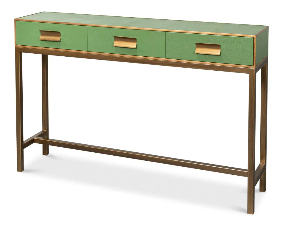 Gideon Shagreen Console - Watercress - Frankwebs