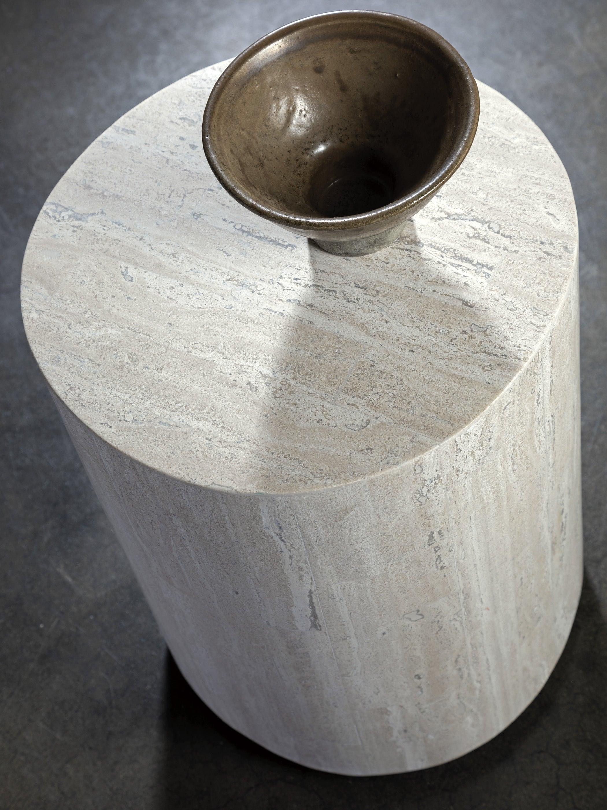 Signature Designs Cassio Round Drum Spot Table - Frankwebs