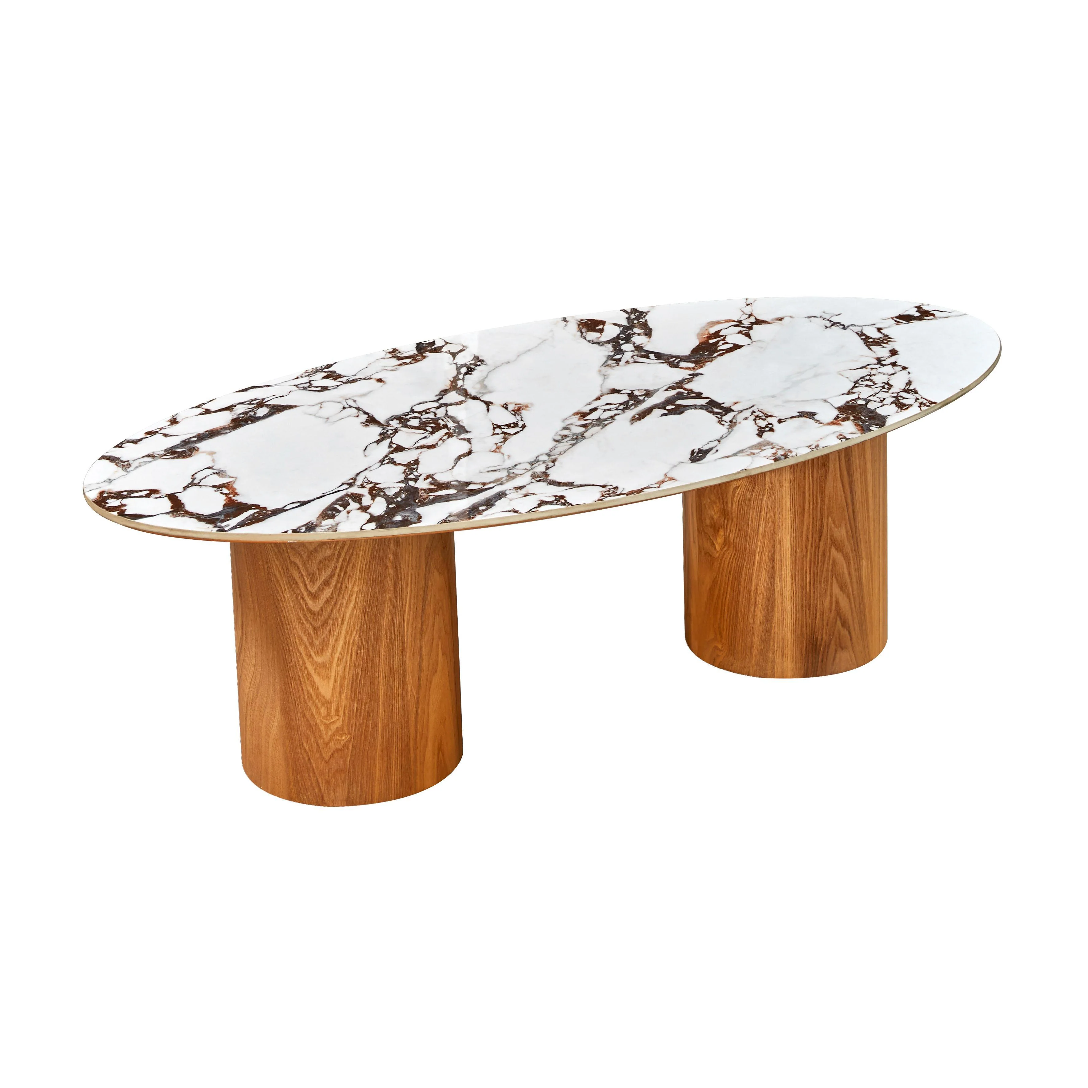 Tamara Marble Ceramic Oval Coffee Table - Frankwebs