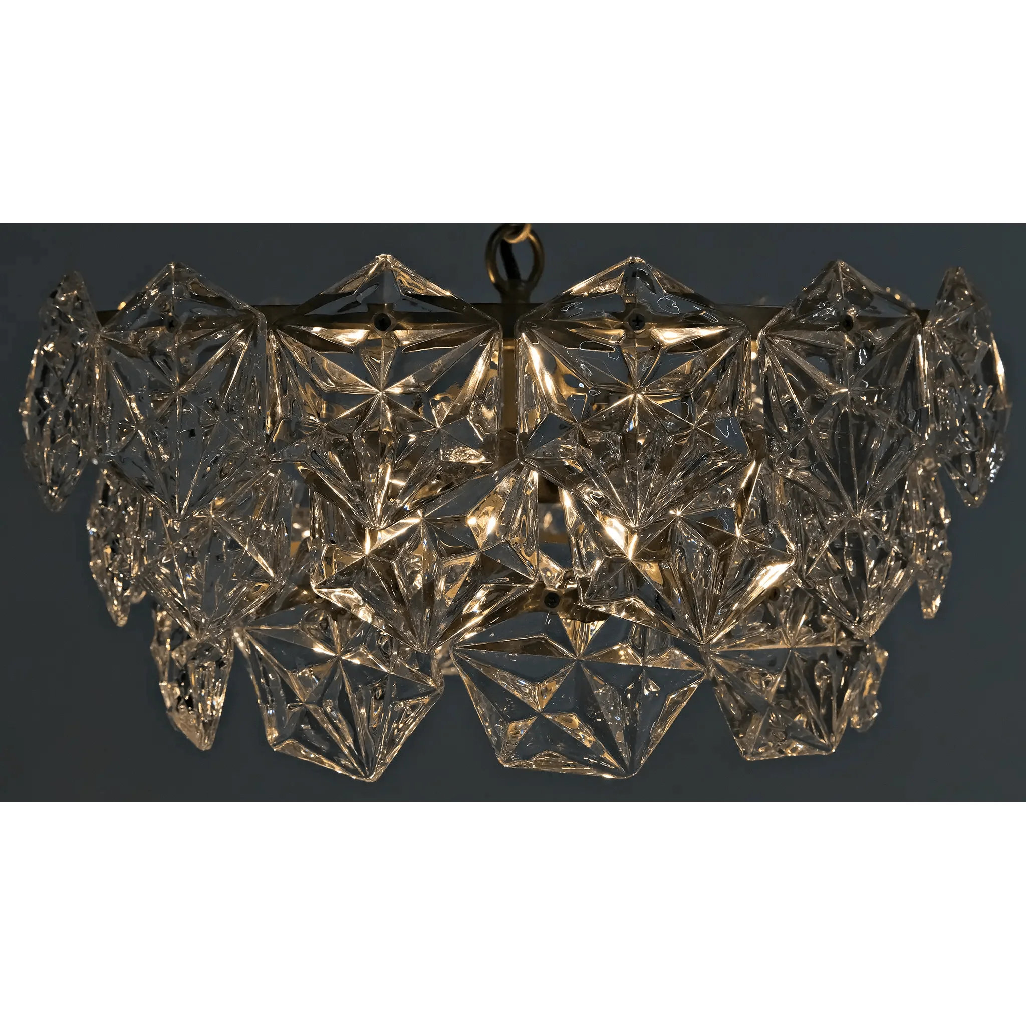 Neive Chandelier, Small, Metal with Brass Finish - Frankwebs