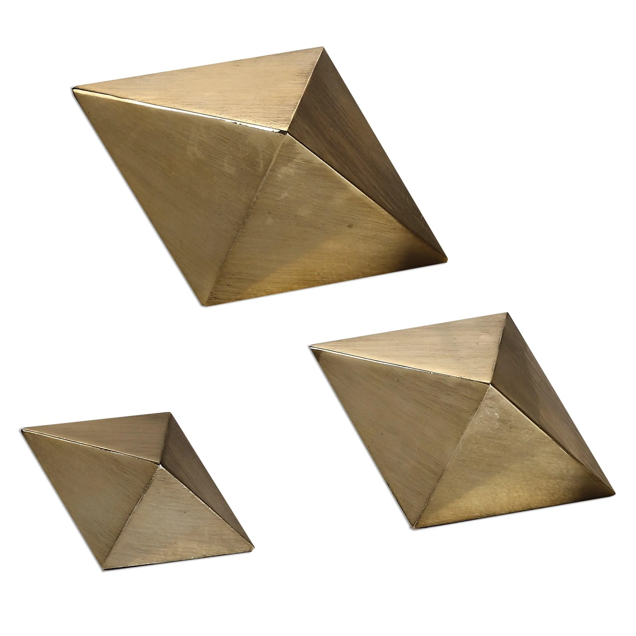 RHOMBUS CHAMPAGNE ACCENTS, SET OF 3 - Frankwebs