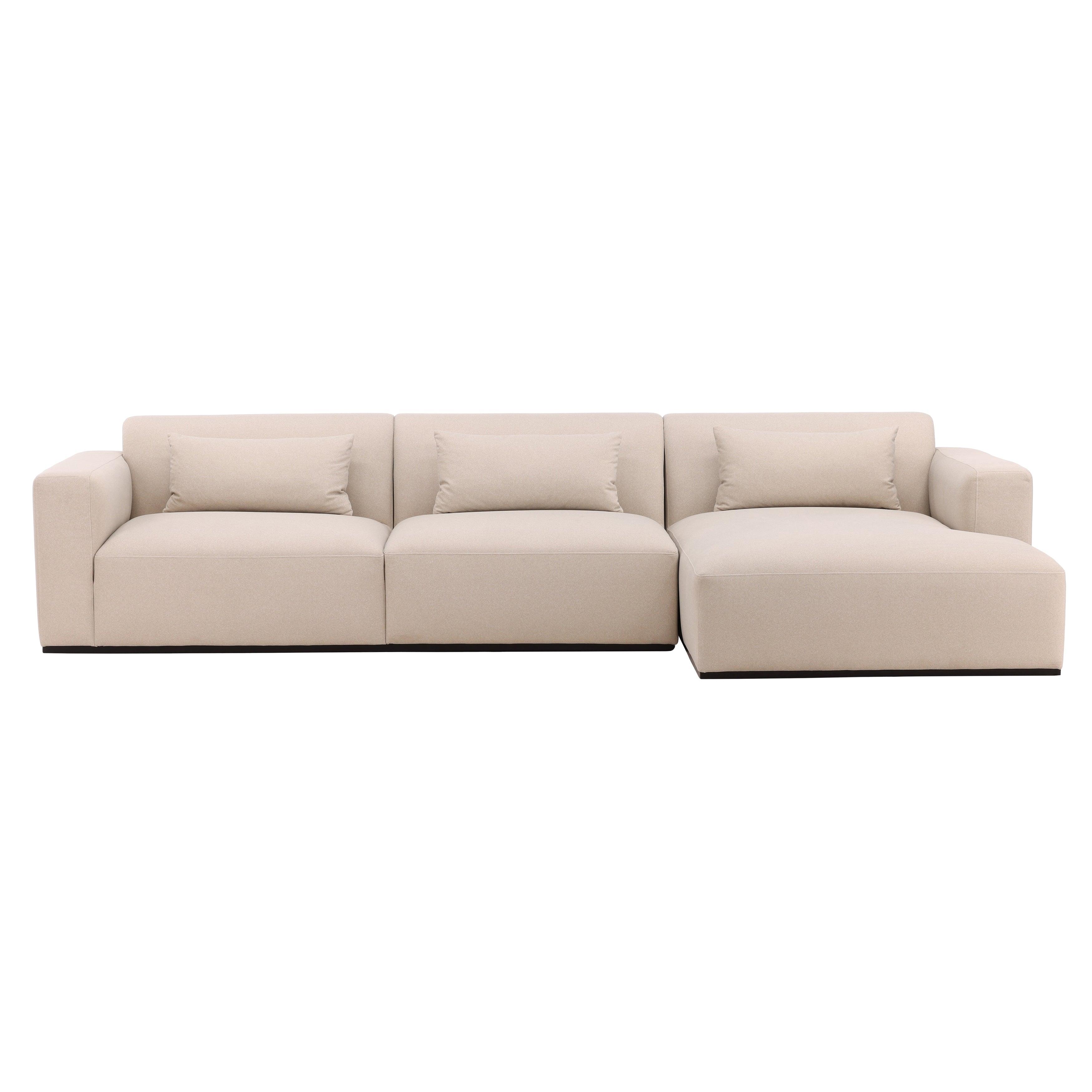 Brooklyne Right Chaise Sectional Cream - Frankwebs