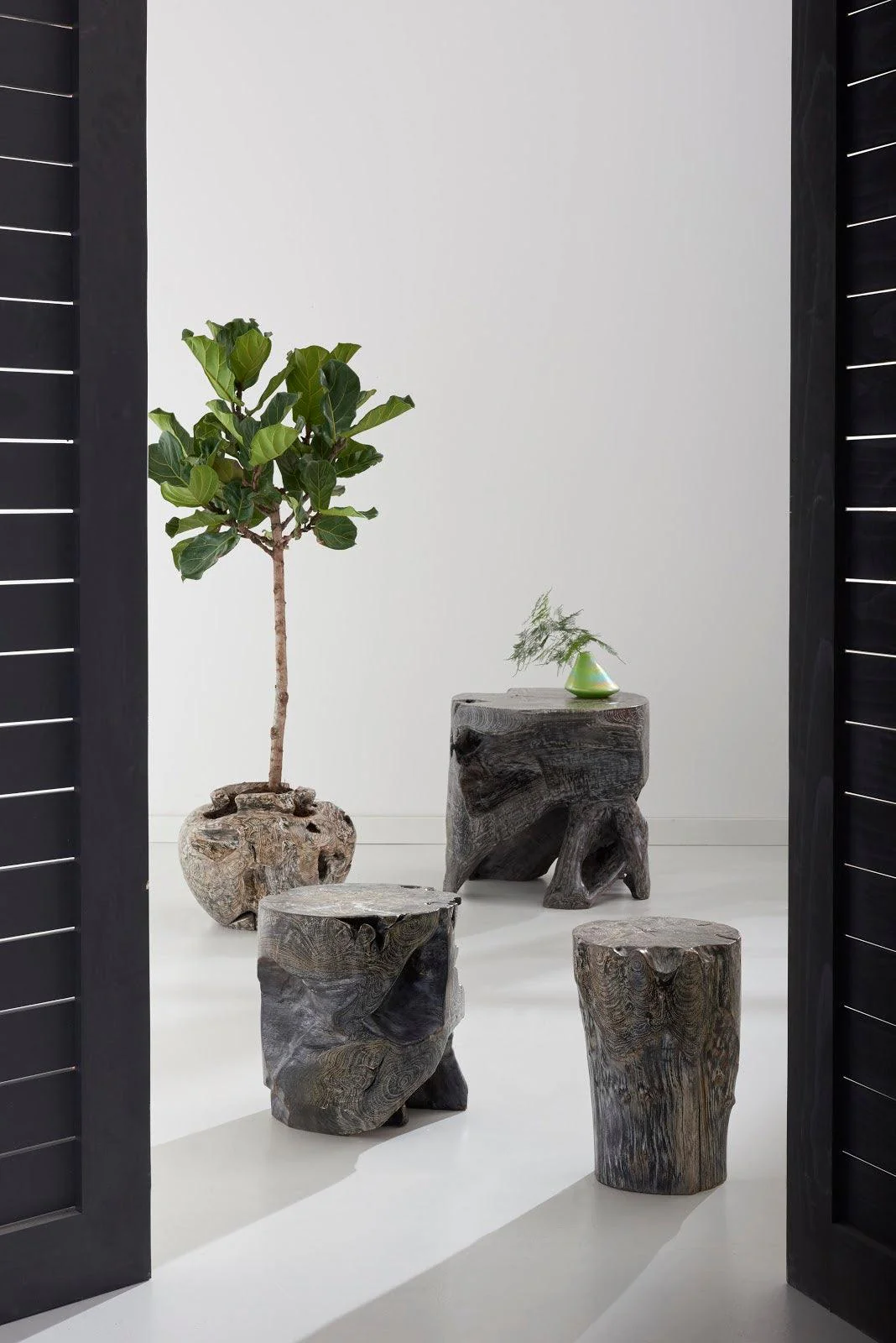 Black Wash Stool, Square - Frankwebs