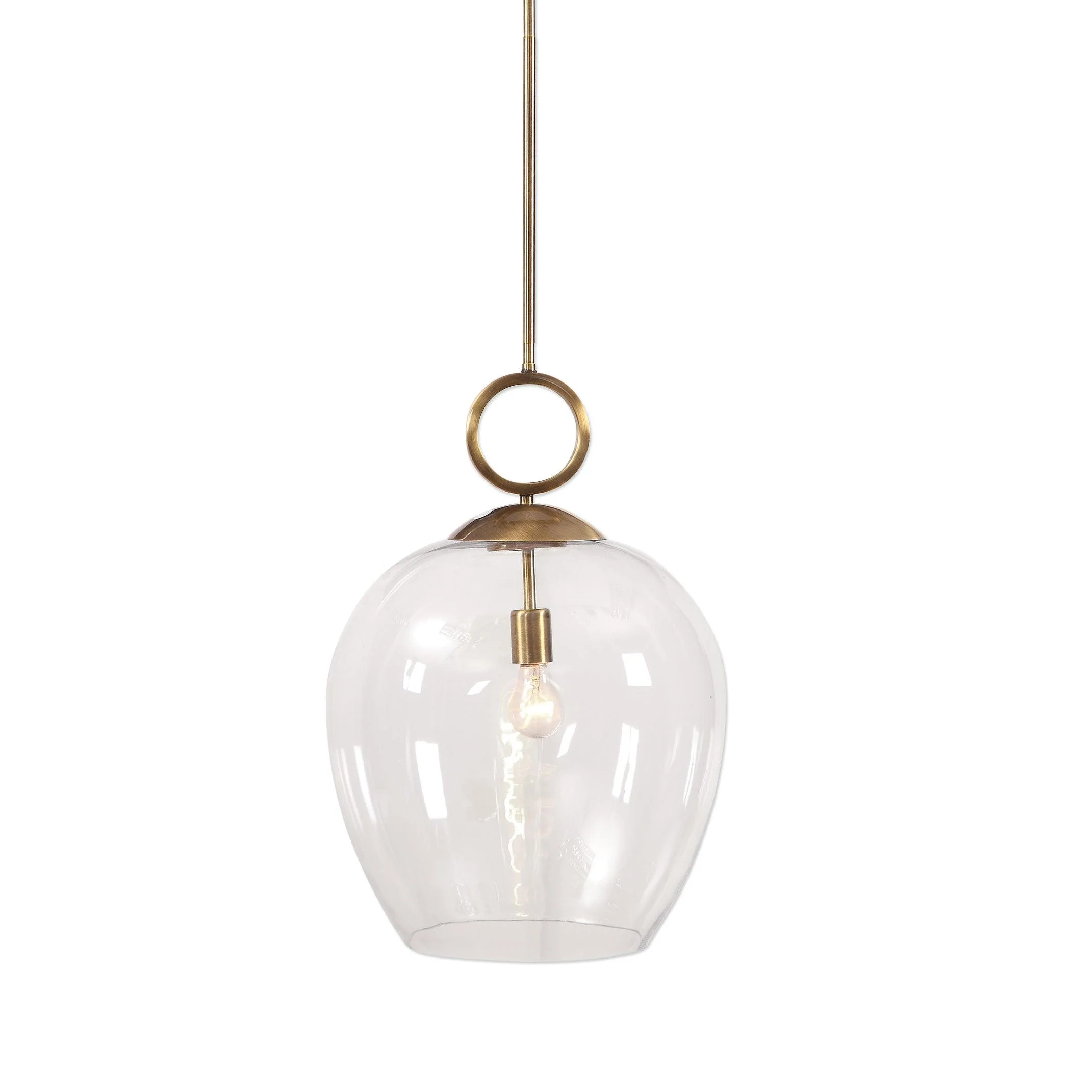 CALIX LARGE BLOWN GLASS 1 LIGHT PENDANT - Frankwebs