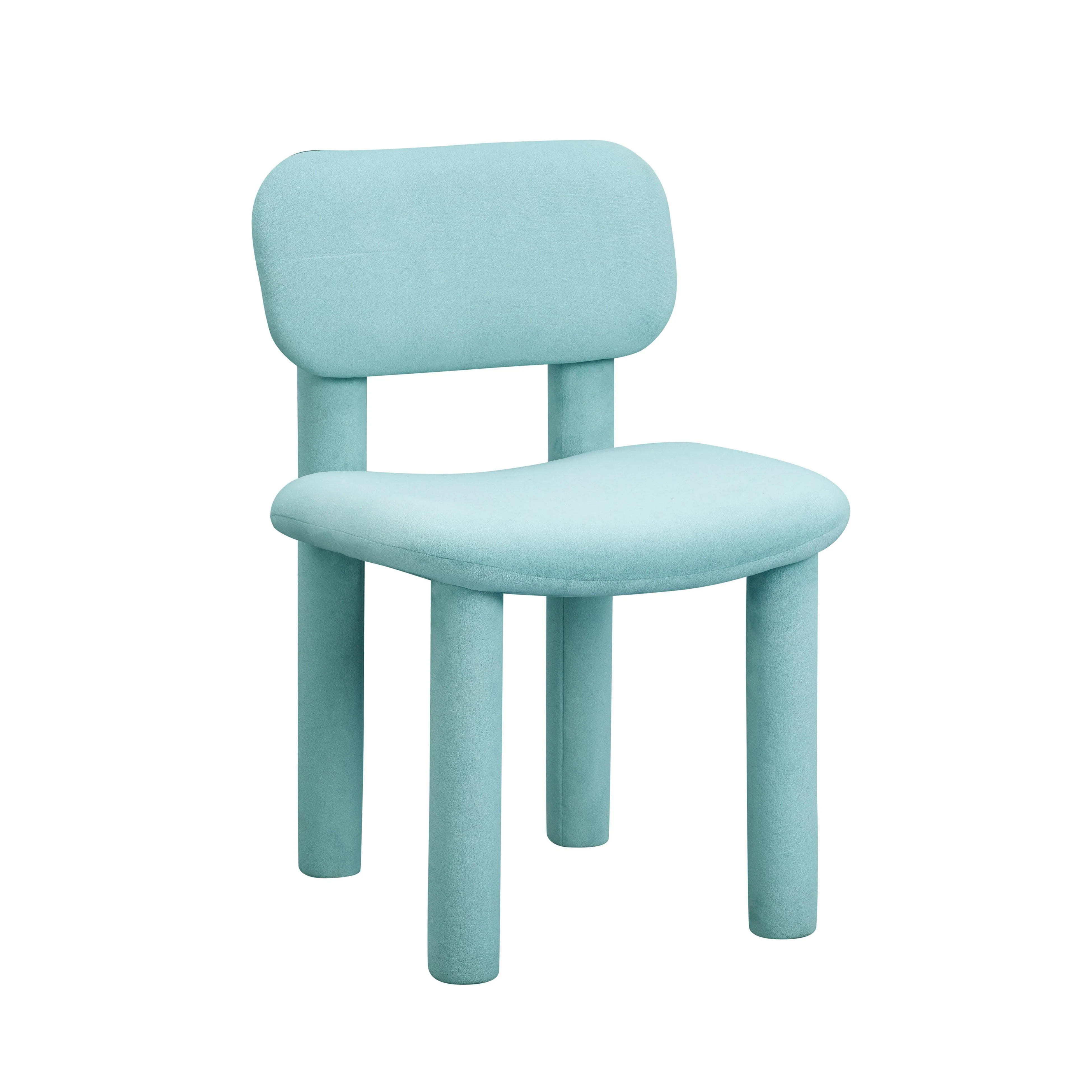 Elise Pale Blue Velvet Dining Chair - Frankwebs