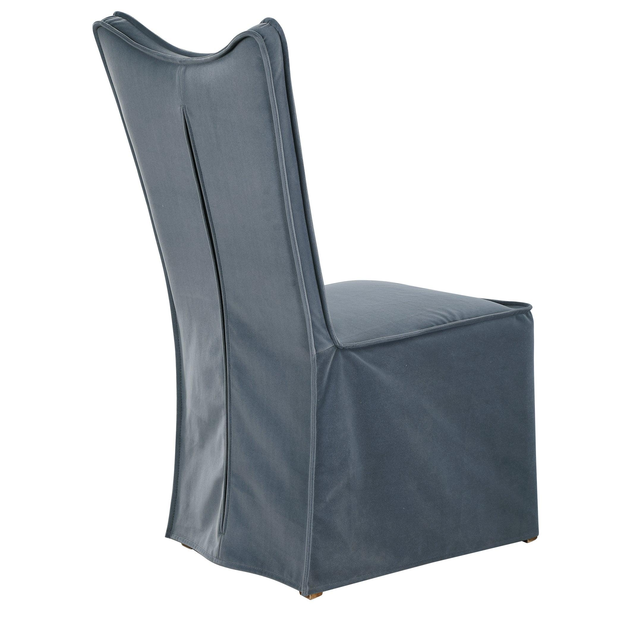Delroy Armless Chair, Gray, Set Of 2 - Frankwebs