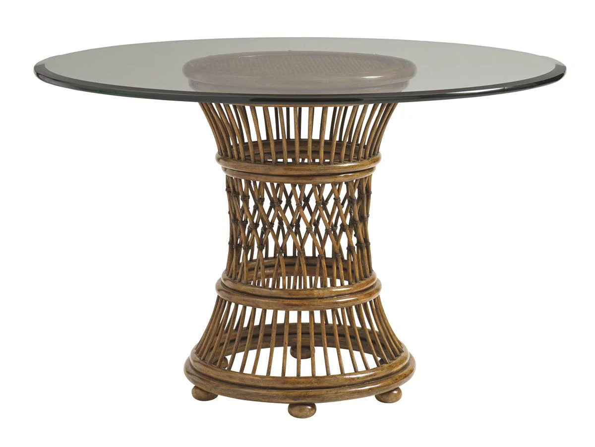 Bali Hai Aruba Dining Table With 36 Inch Glass Top - Frankwebs