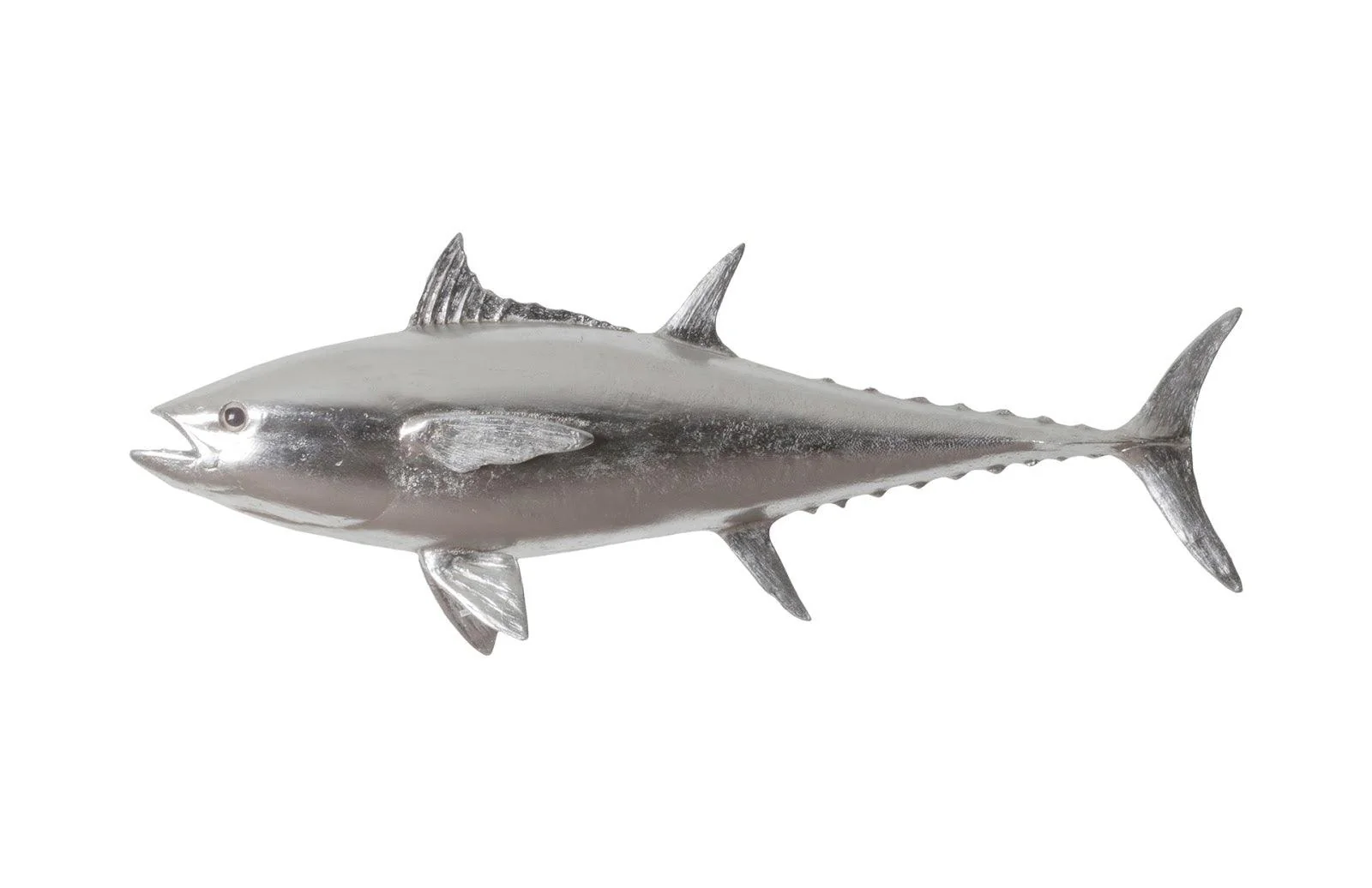Bluefin Tuna Fish Wall Sculpture, Resin, Silver Leaf - Frankwebs