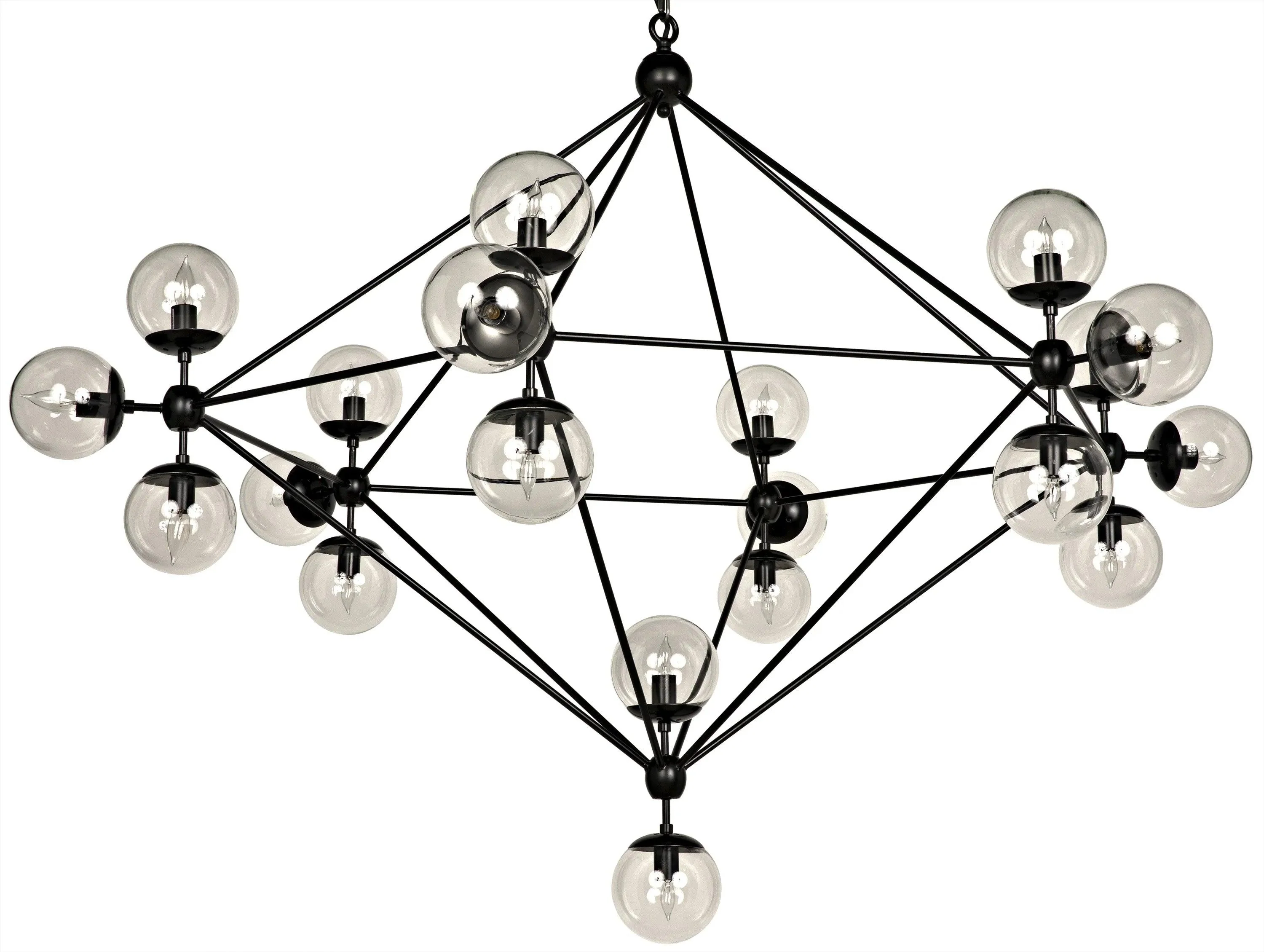 Pluto Chandelier, Large, Black Steel - Frankwebs