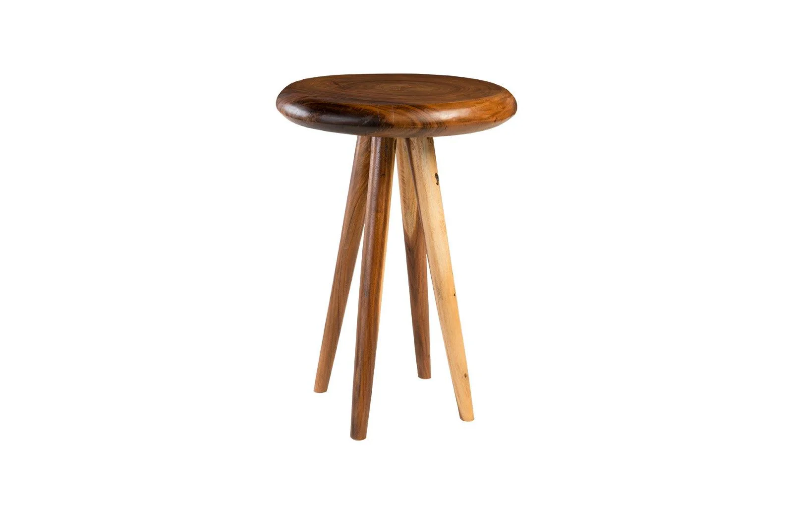 Smoothed Bar Table, Chamcha Wood, Natural, Round - Frankwebs