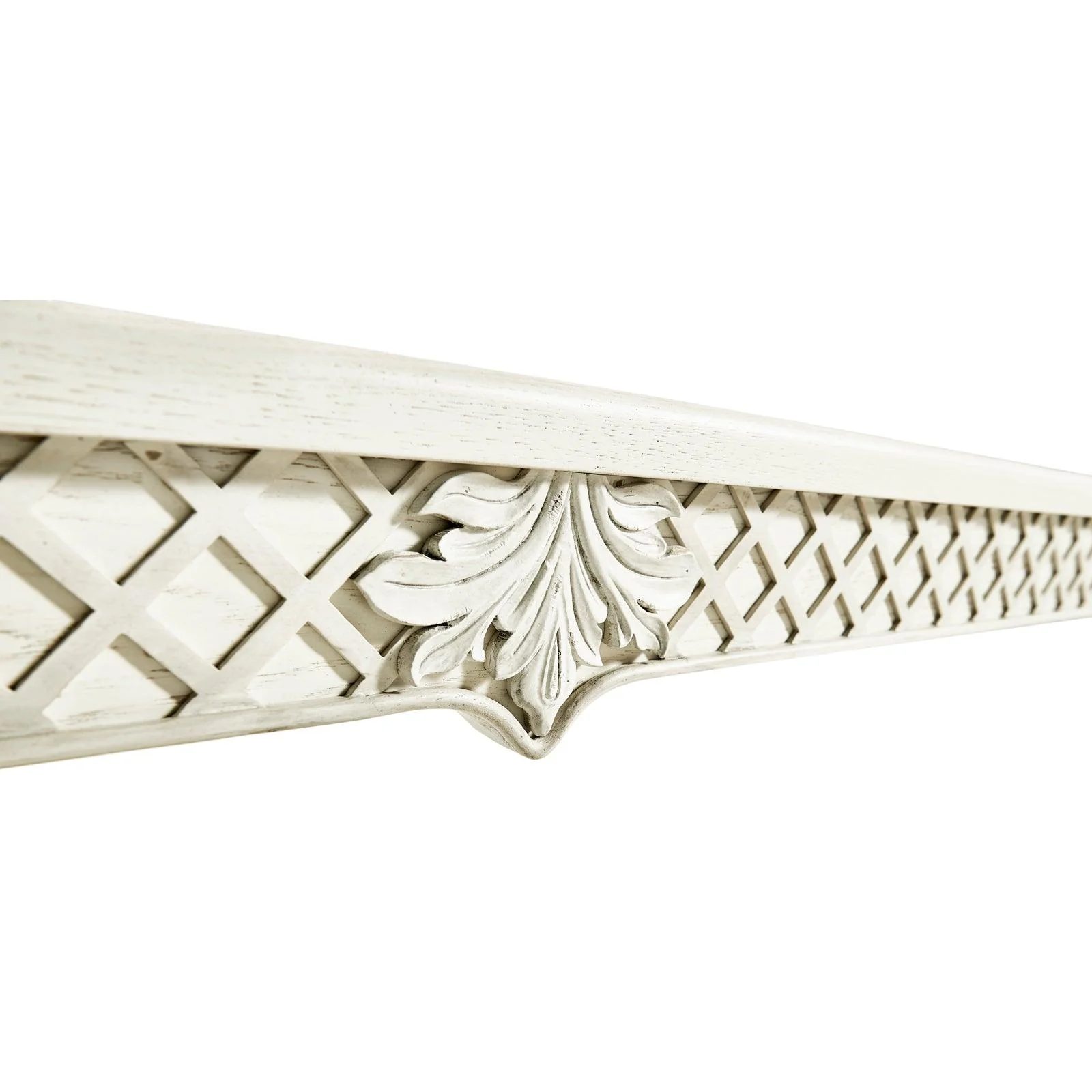 White Inversion Lattice Leg Dining Table 78