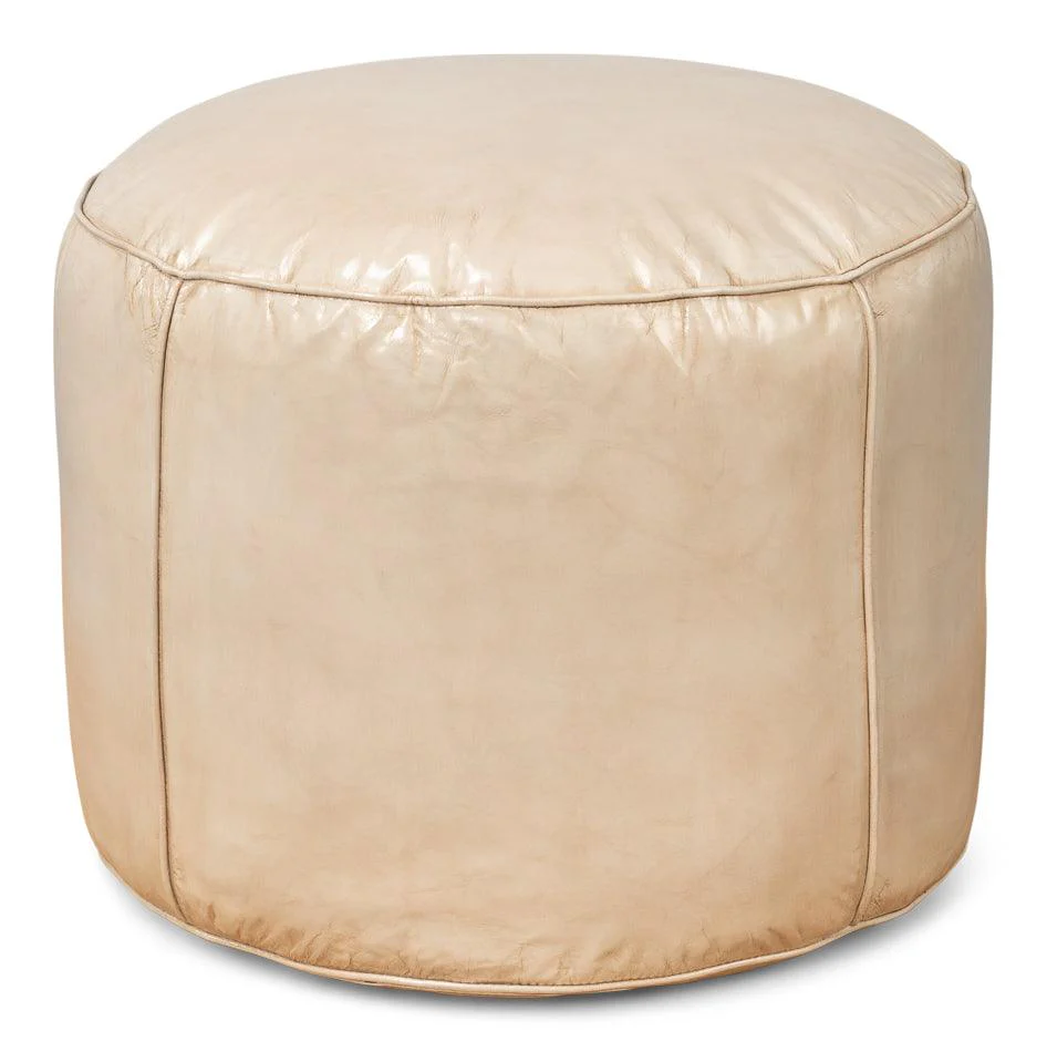 Soccerball Stool - Taupe Leather - Frankwebs