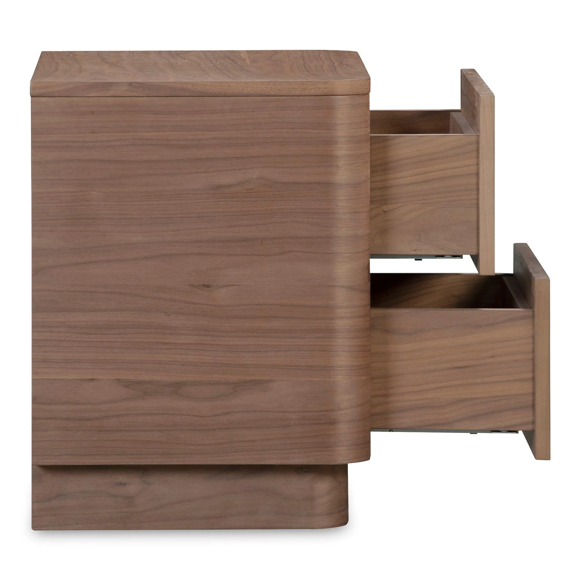 Round Off Tall Nightstand Walnut - Frankwebs