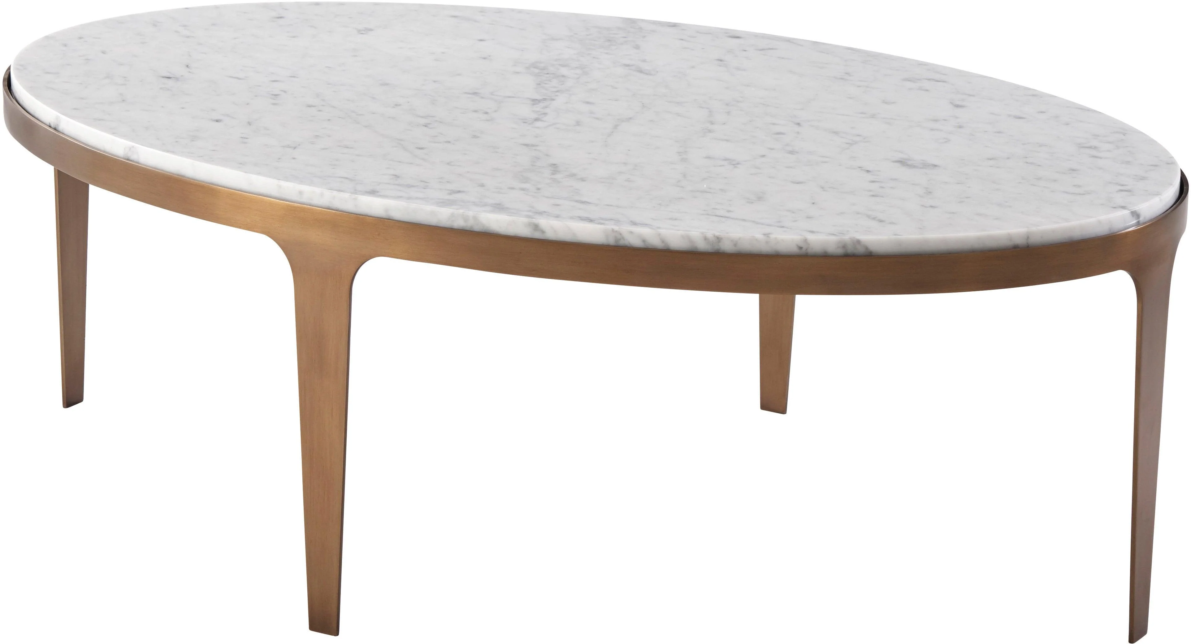 Gennaro Oval Marble Cocktail Table - Frankwebs