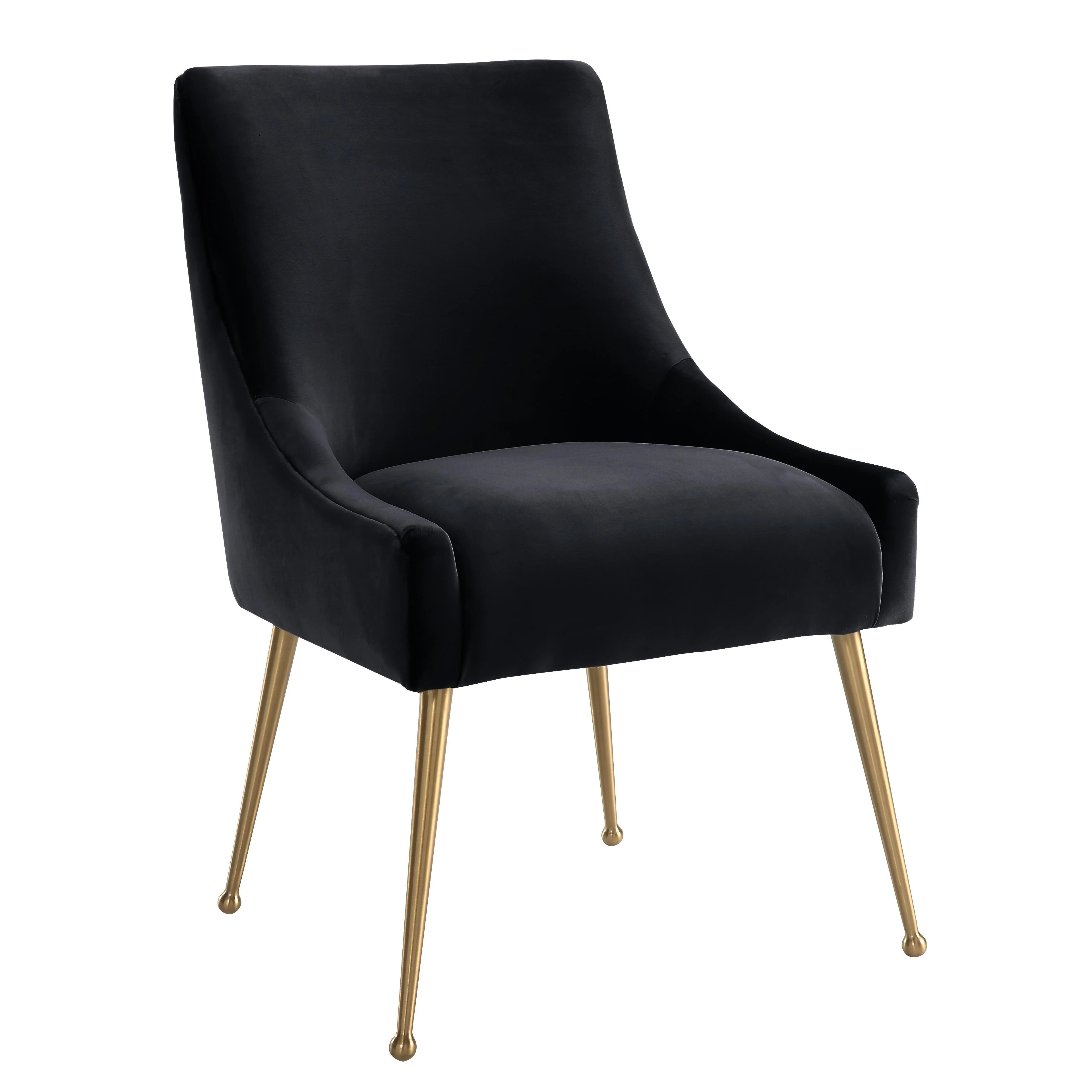 Beatrix Black Velvet Side Chair - Frankwebs
