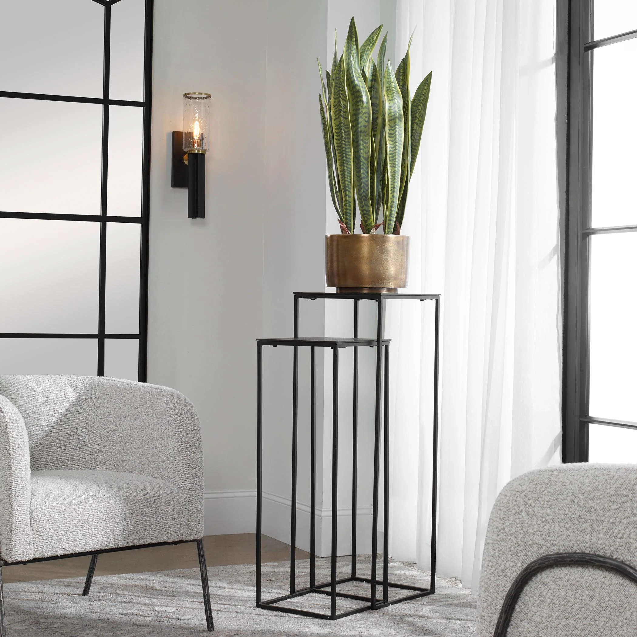 Coreene Nesting Pedestal Tables, S/2 - Frankwebs