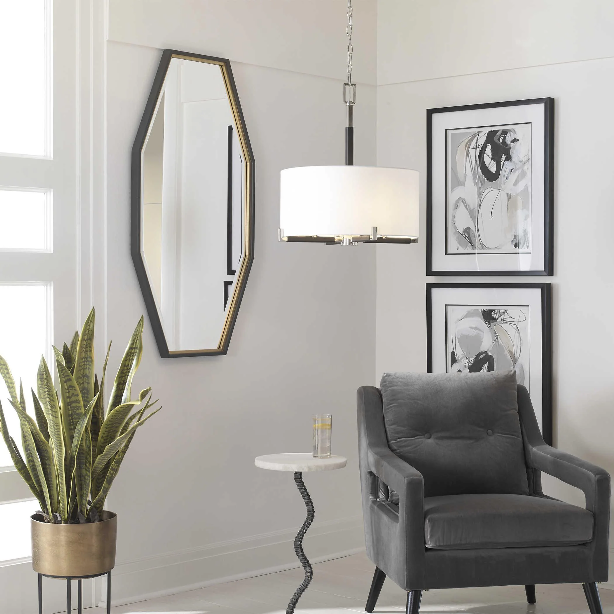 SAVION GOLD OCTAGON MIRROR - Frankwebs
