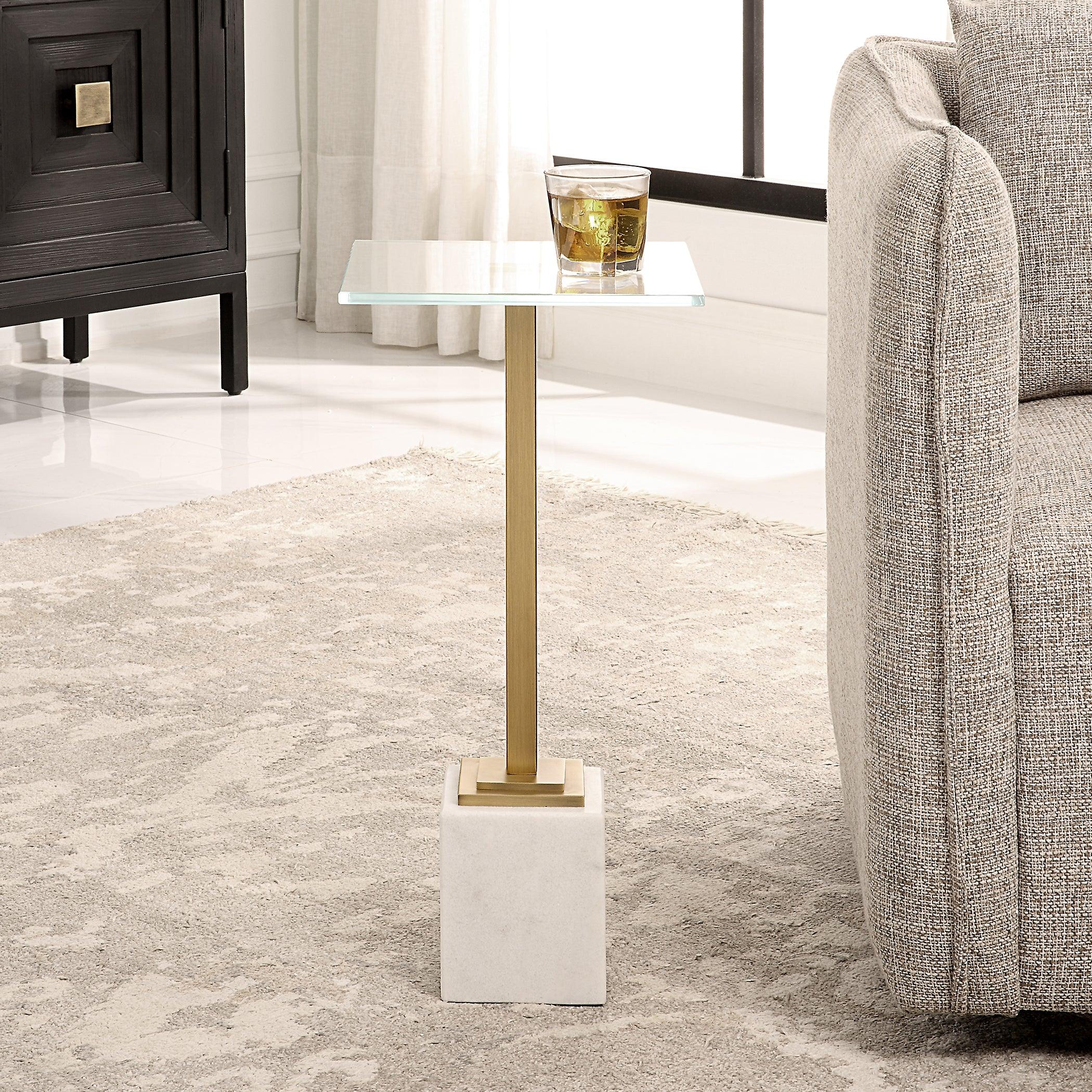 MILAN ACCENT TABLE, WHITE - Frankwebs
