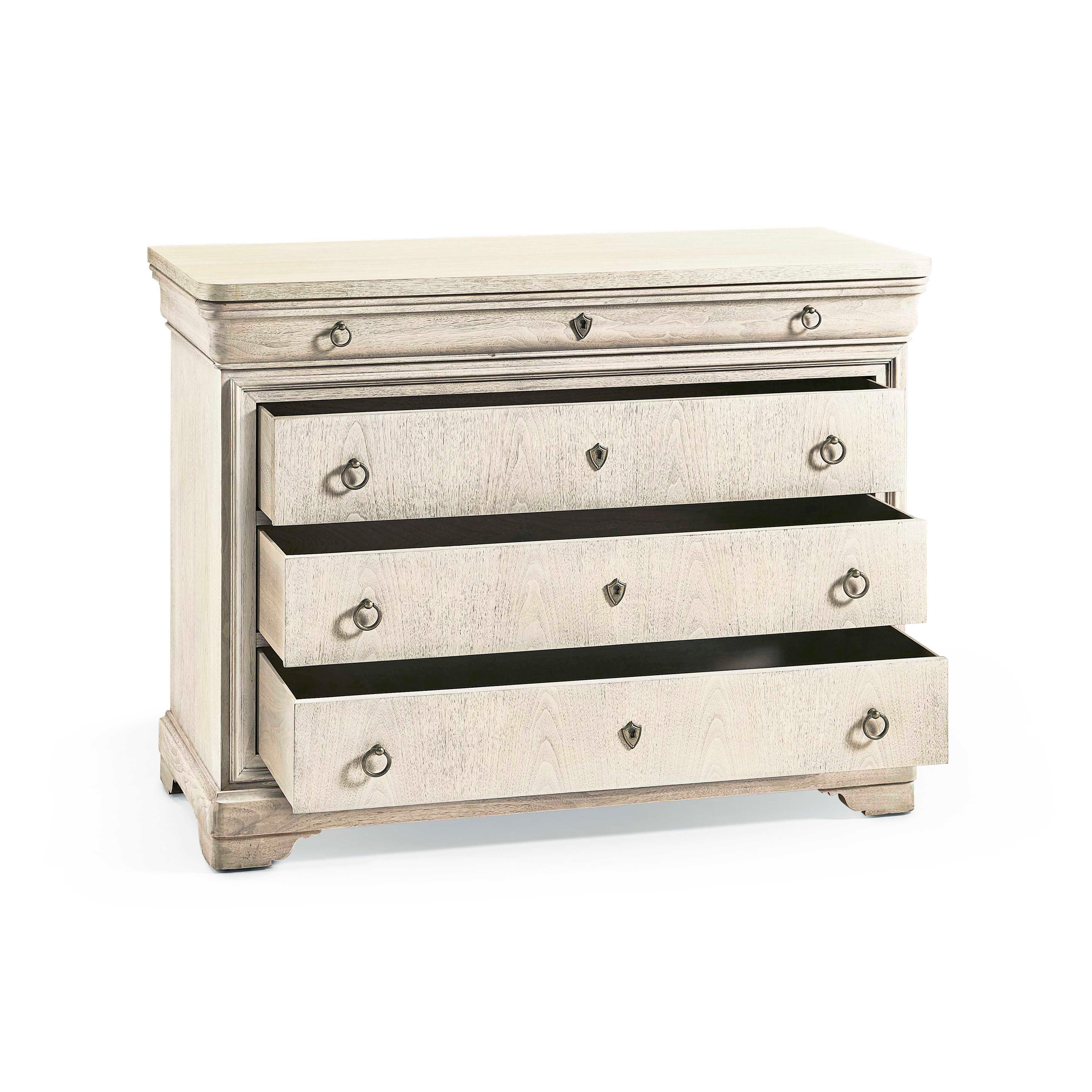 Timeless Entropy Louis Phillipe Drawer Chest in Bleached Walnut 46
