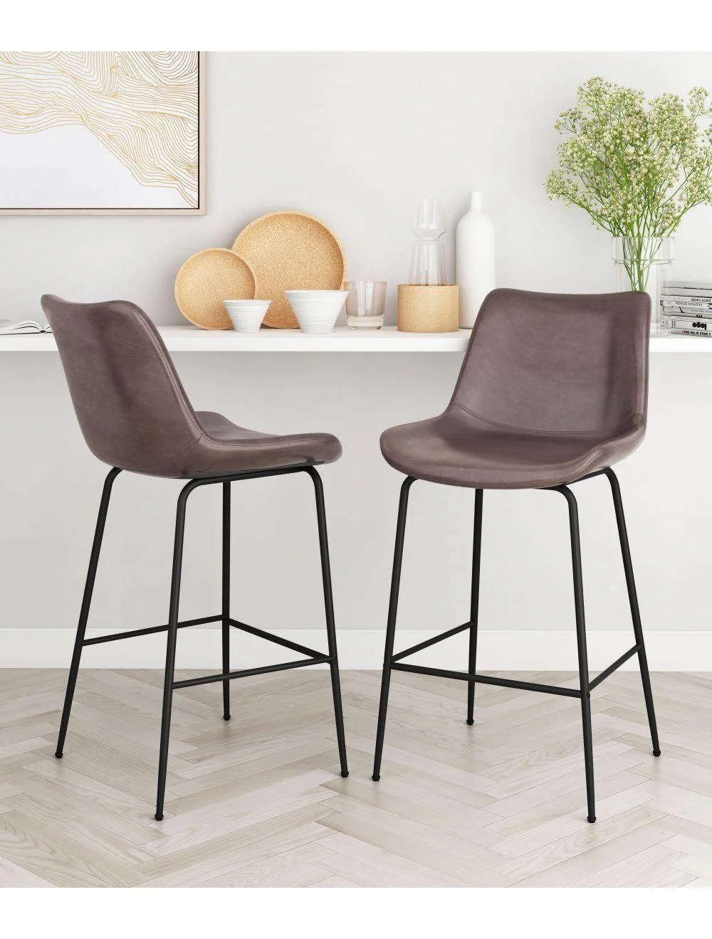 Byron Counter Chair Brown - Frankwebs