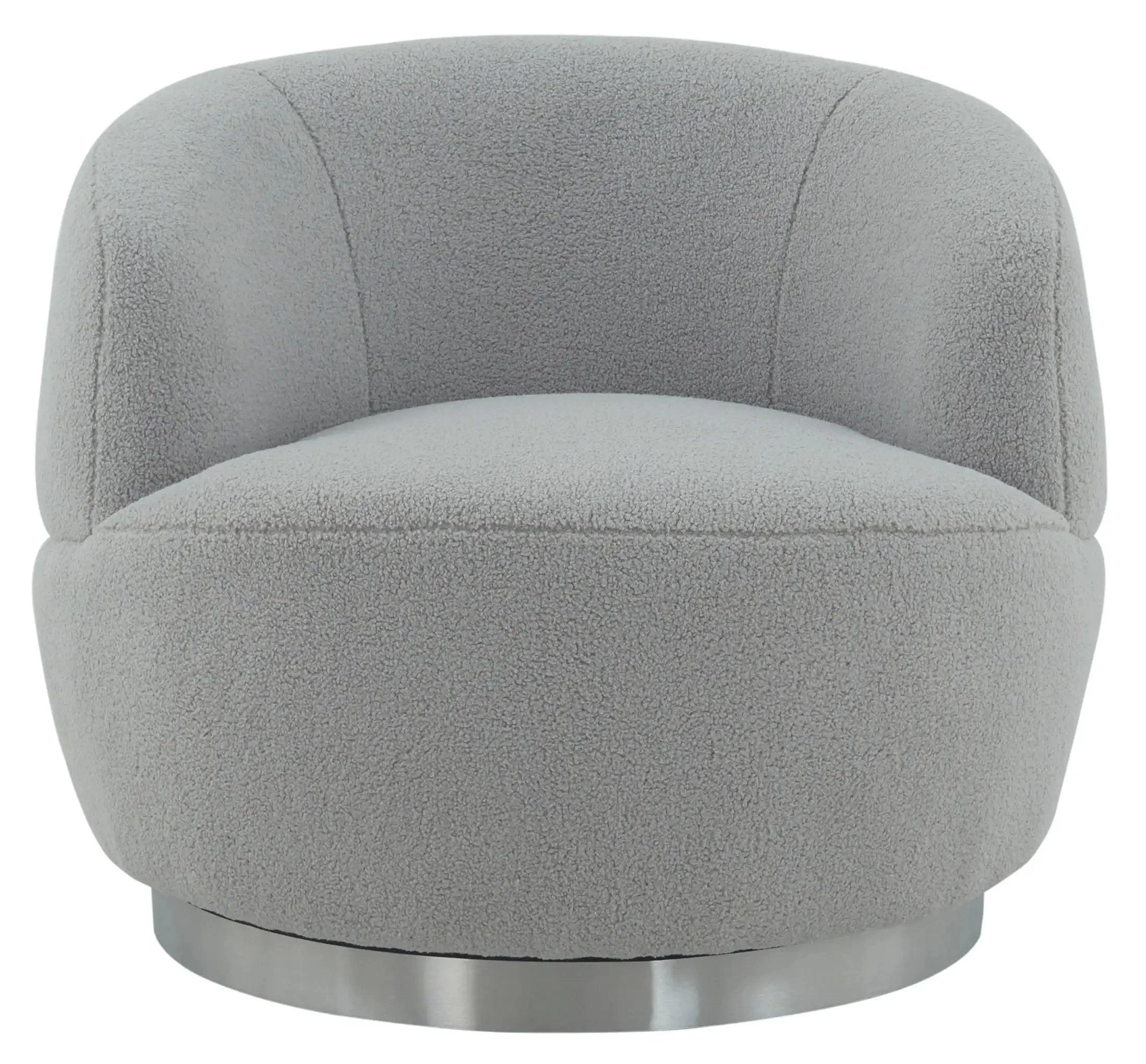 FLYNN FAUX LAMB WOOL SWIVEL CHAIR - Frankwebs