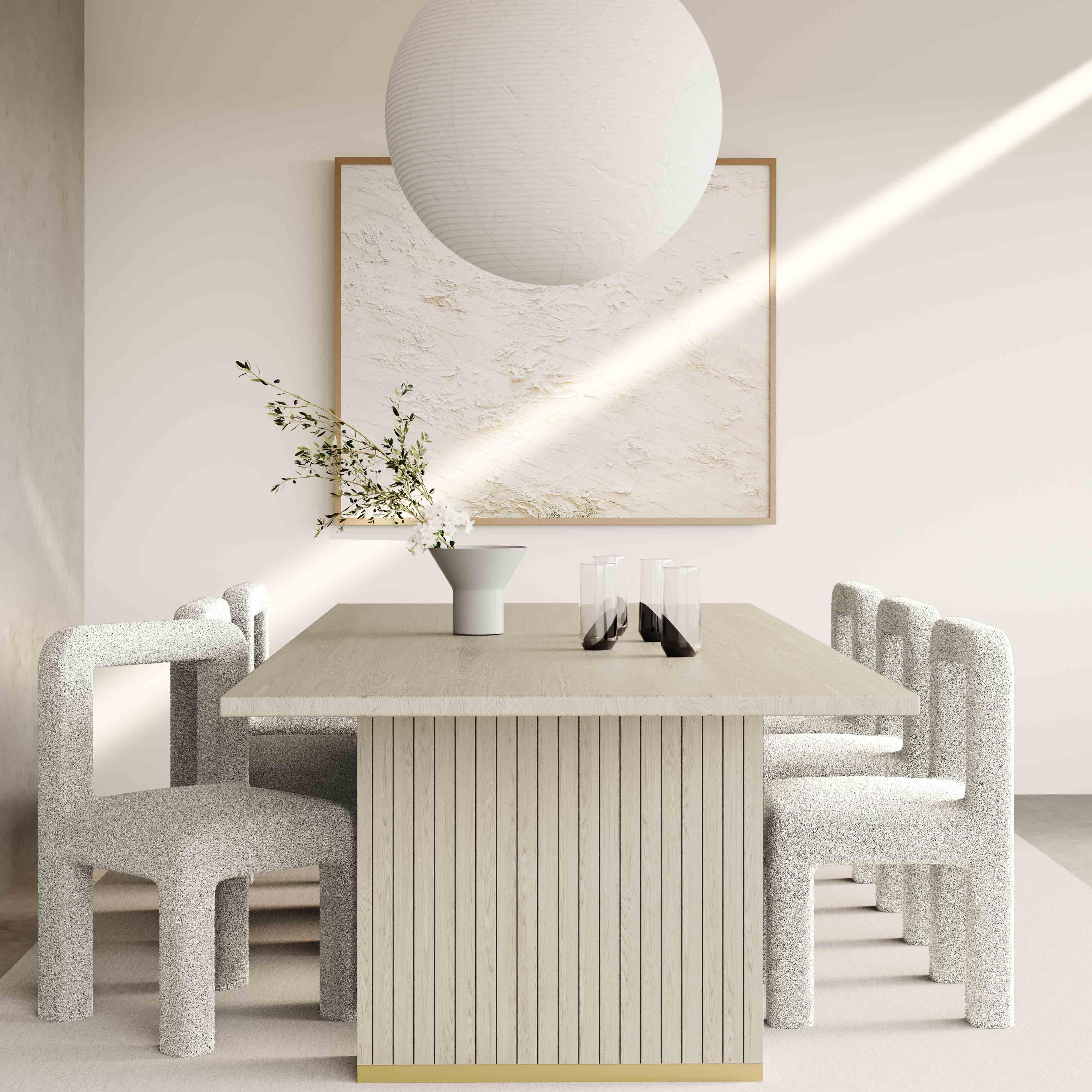 Hazel Grey Boucle Dining Chair - Frankwebs