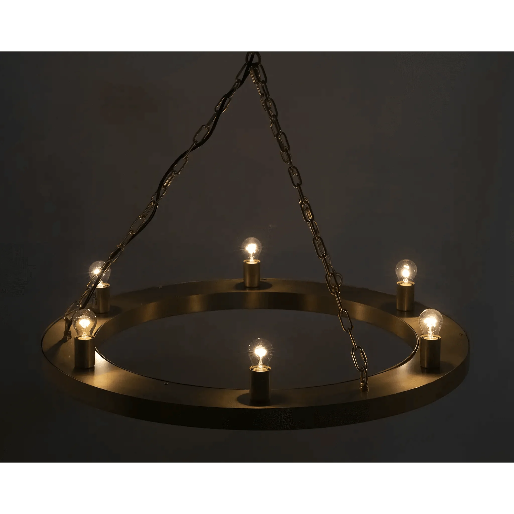 Ciro Chandelier, Metal with Brass Finish - Frankwebs