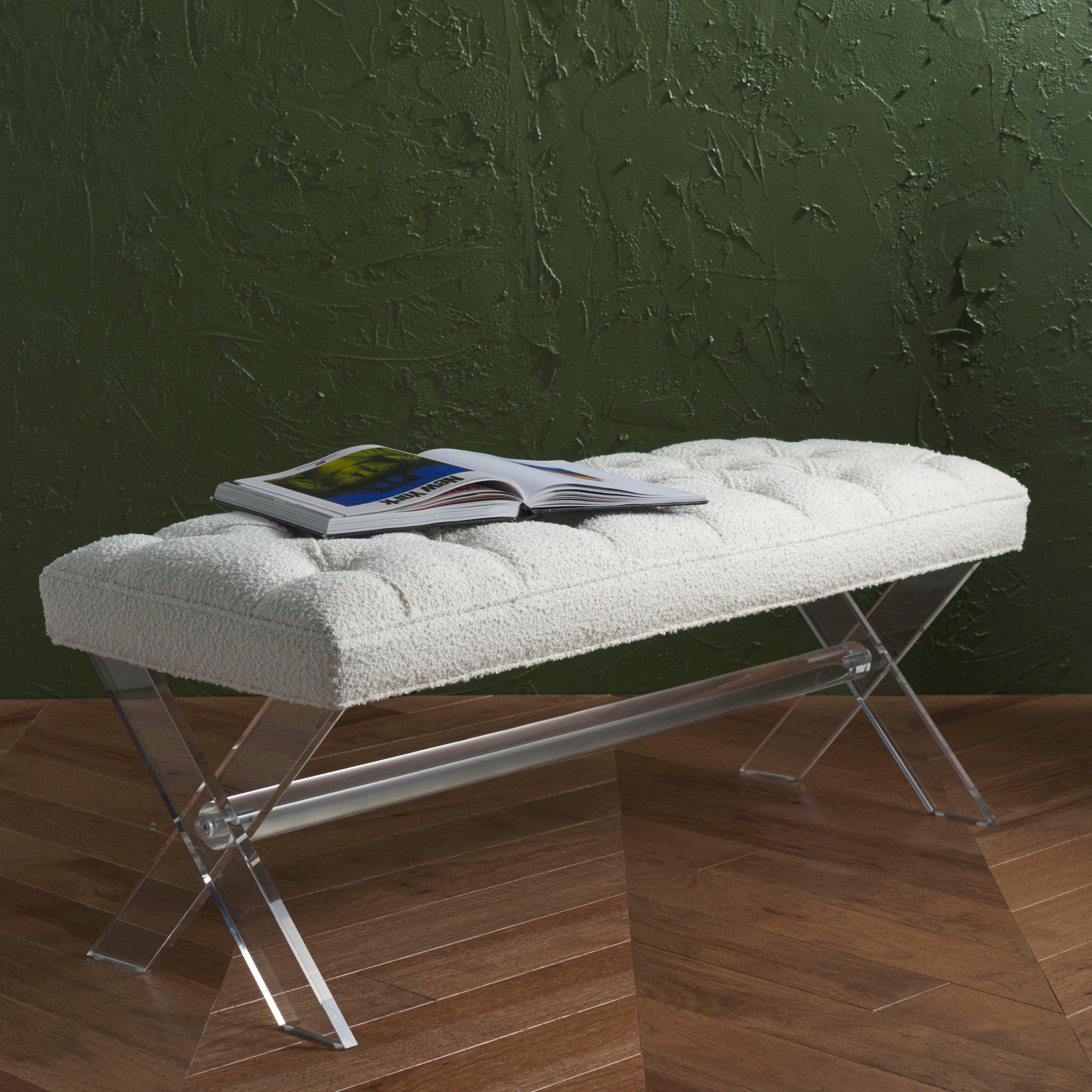 TOURMALINE TUFTED ACRYLIC BENCH - Frankwebs