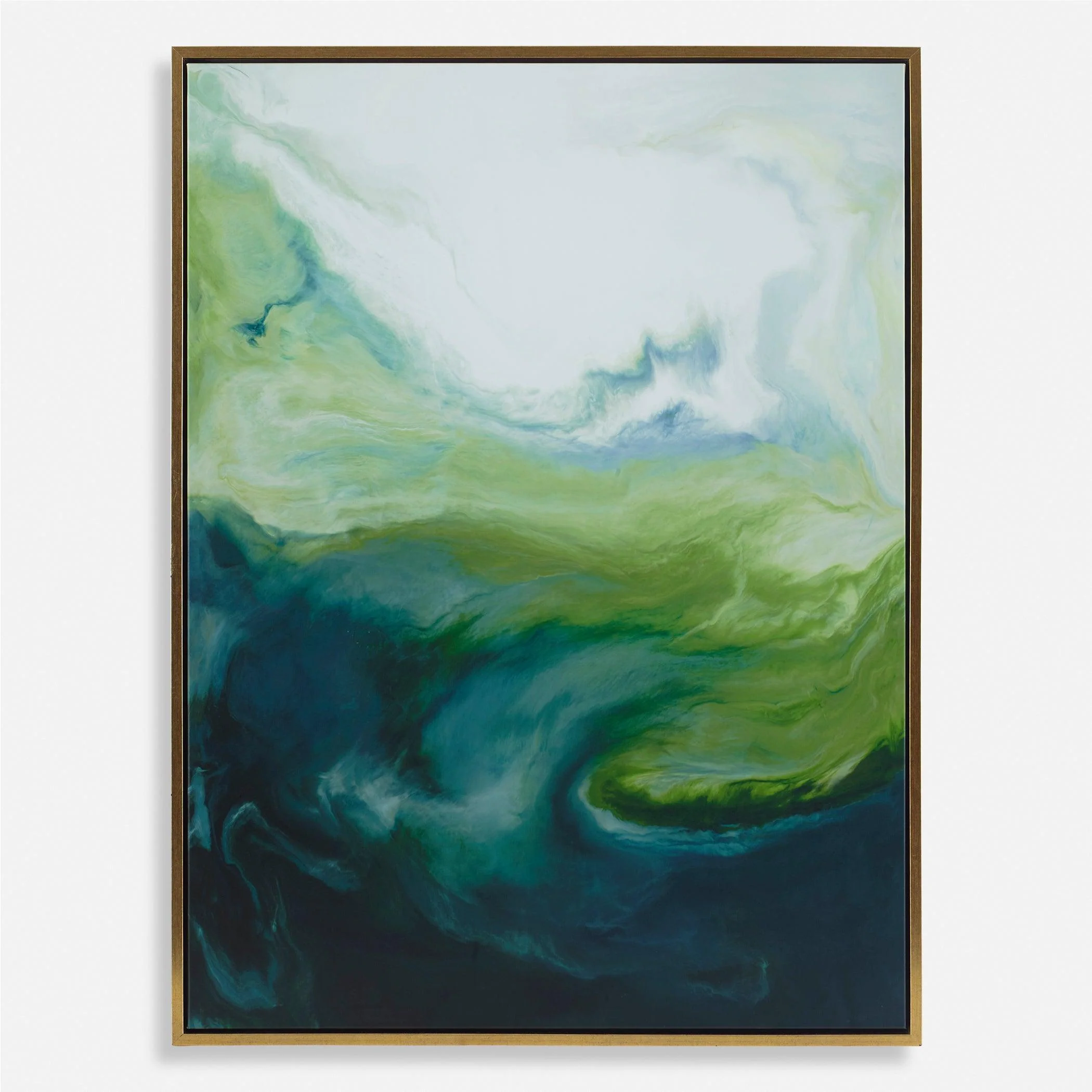 Serene Green Framed Abstract Art - Frankwebs
