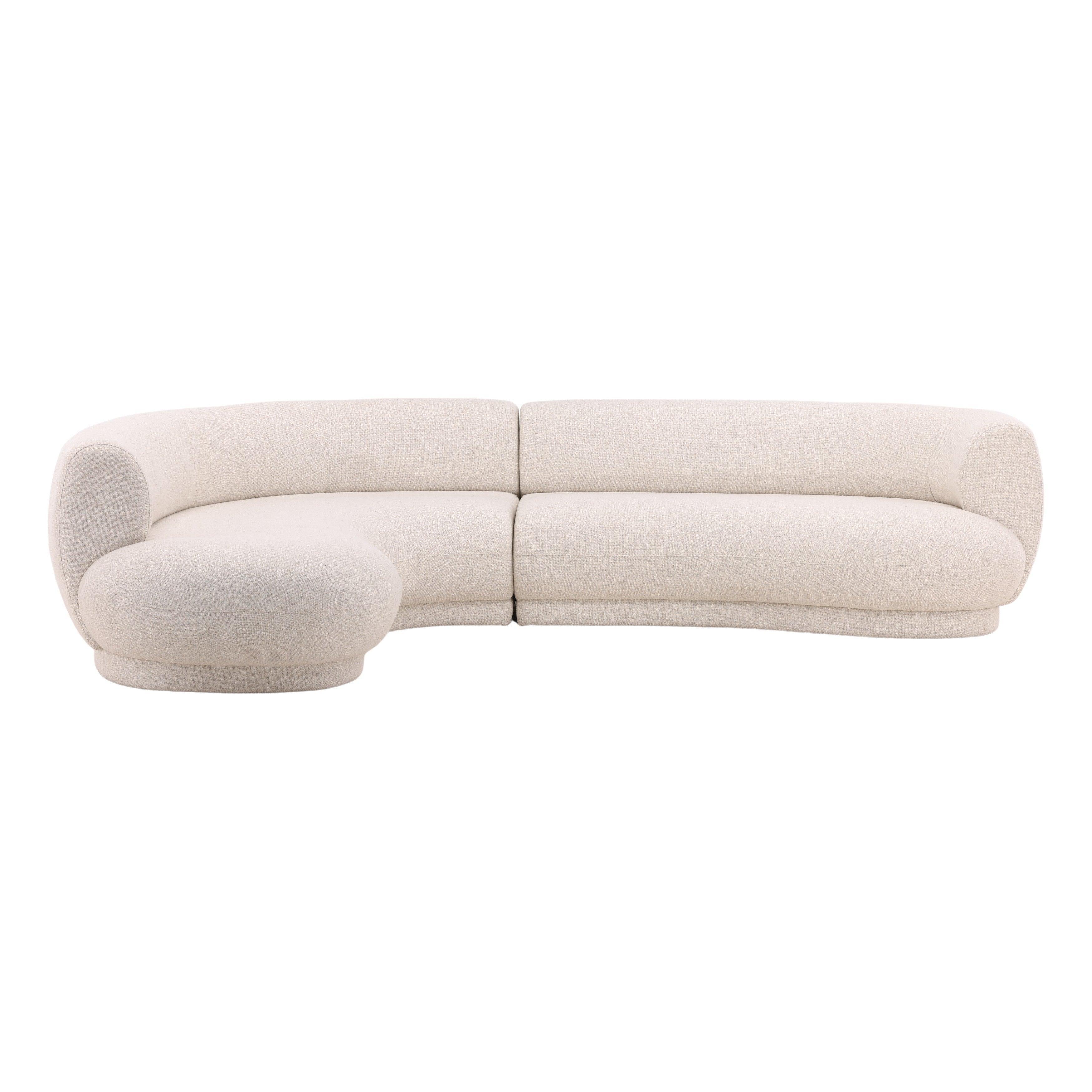 Lakesh Left Chaise Sectional Cream - Frankwebs