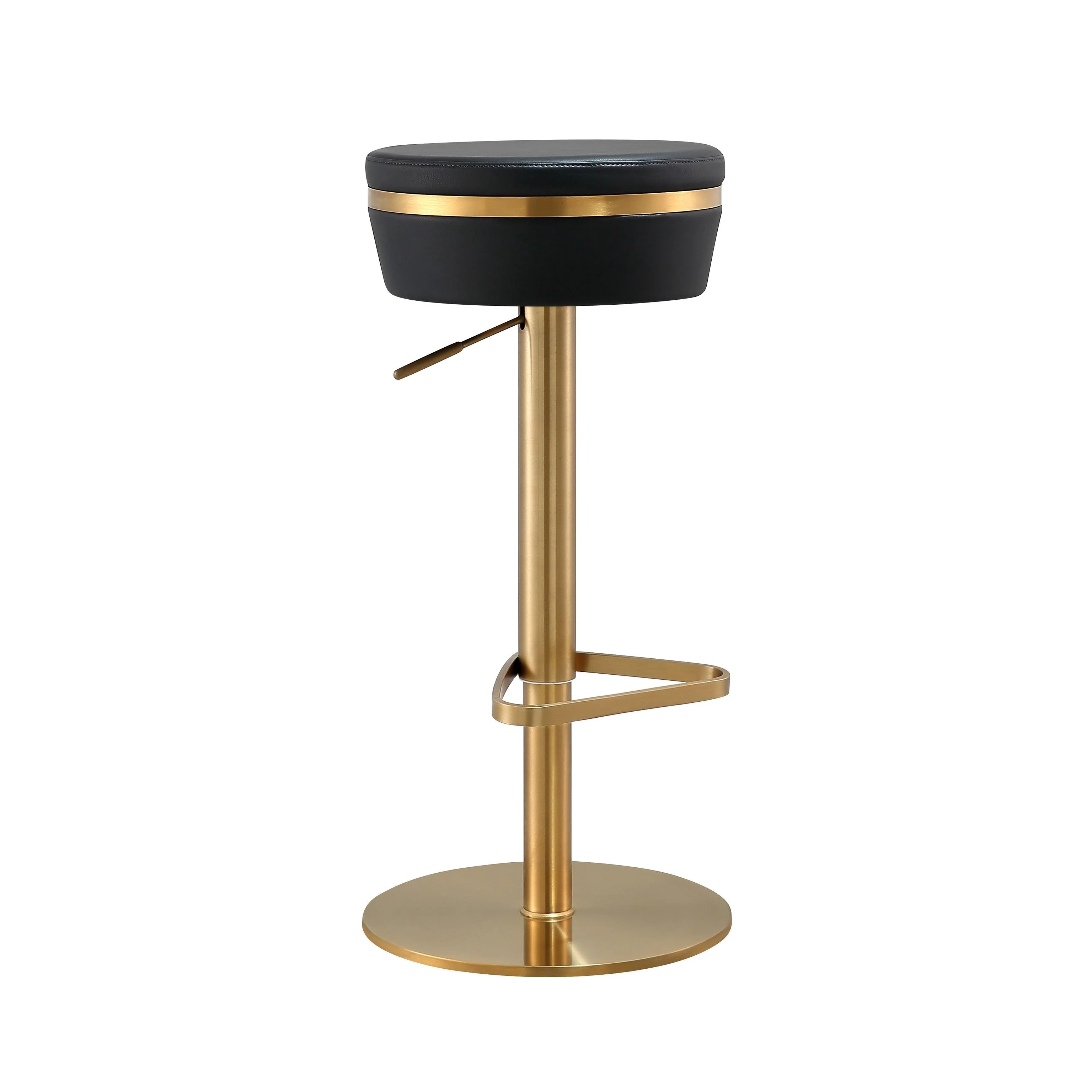 Astro Black and Gold Adjustable Stool - Frankwebs