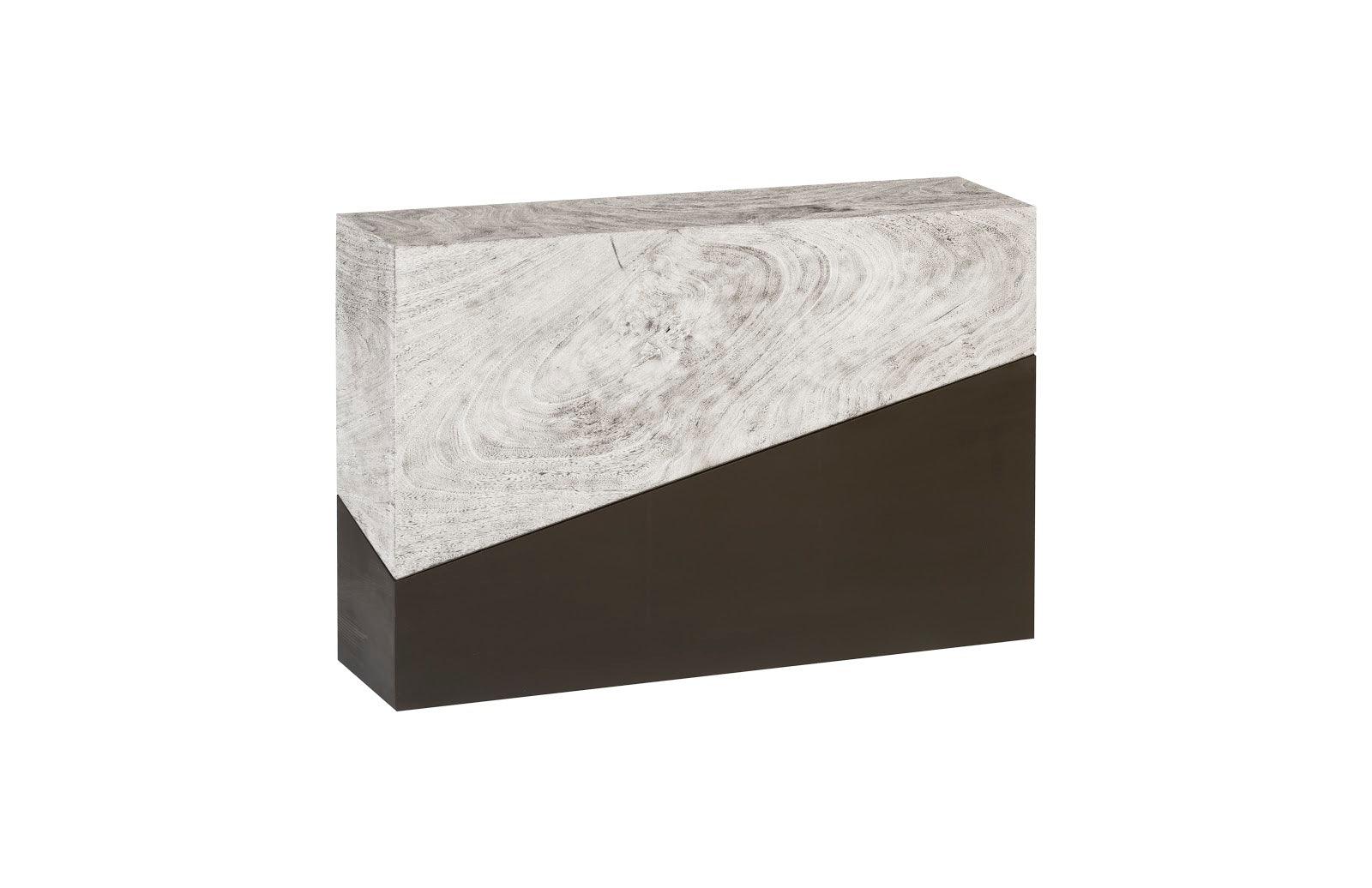 Geometry Console Table, Gray Stone - Frankwebs