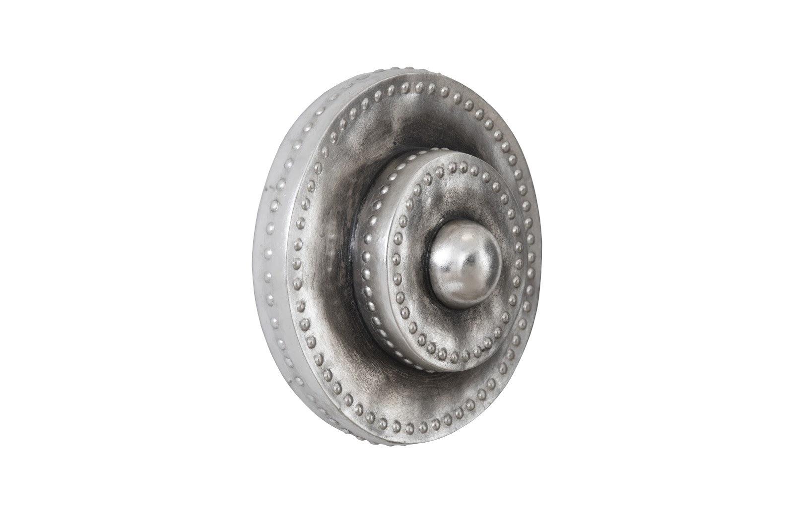 Circles Wall Tile, Silver Leaf with Antiquing - Frankwebs
