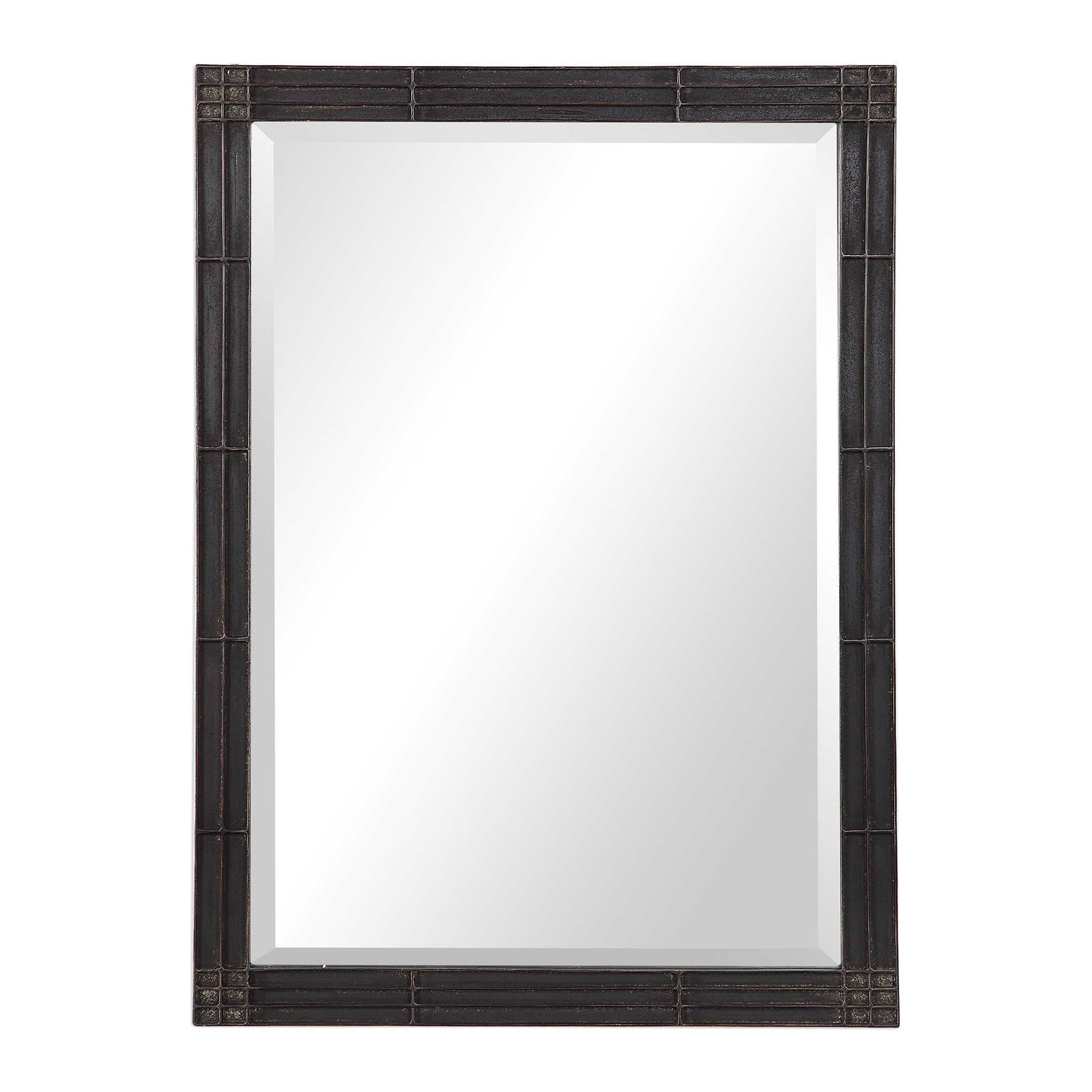 GOWER AGED BLACK VANITY MIRROR - Frankwebs