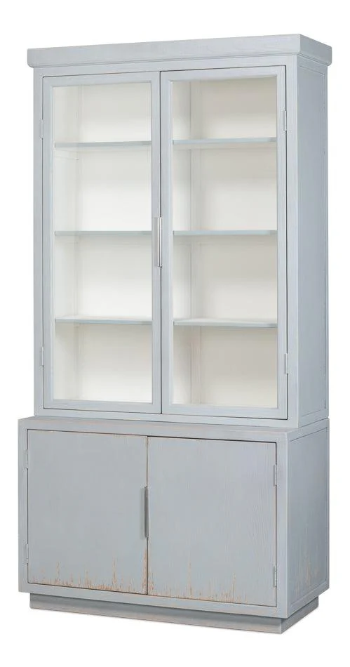 Maldives 2 Door Bookcase - Eros Blue - Frankwebs