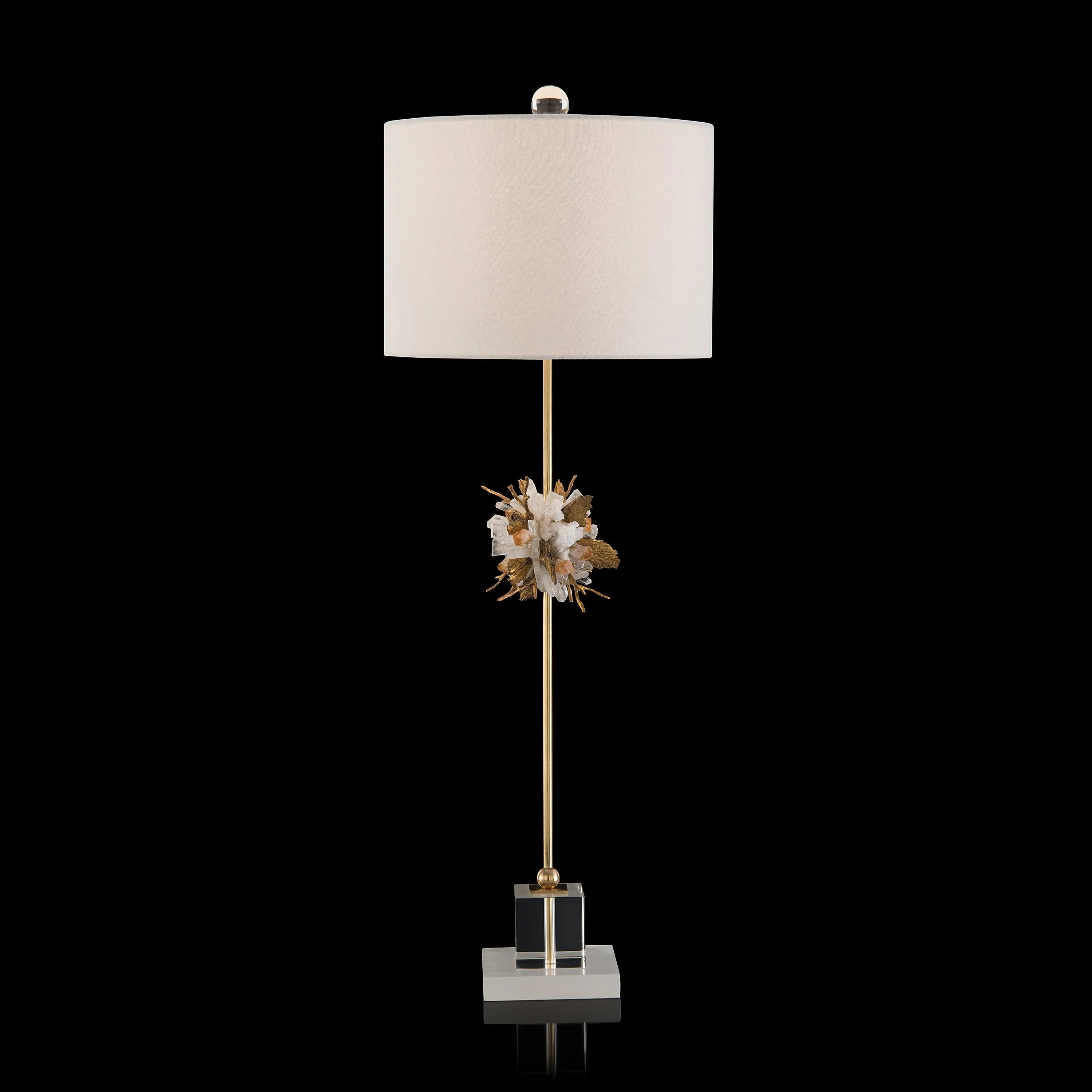 Organic Stones in Gold and White Buffet Lamp - Frankwebs