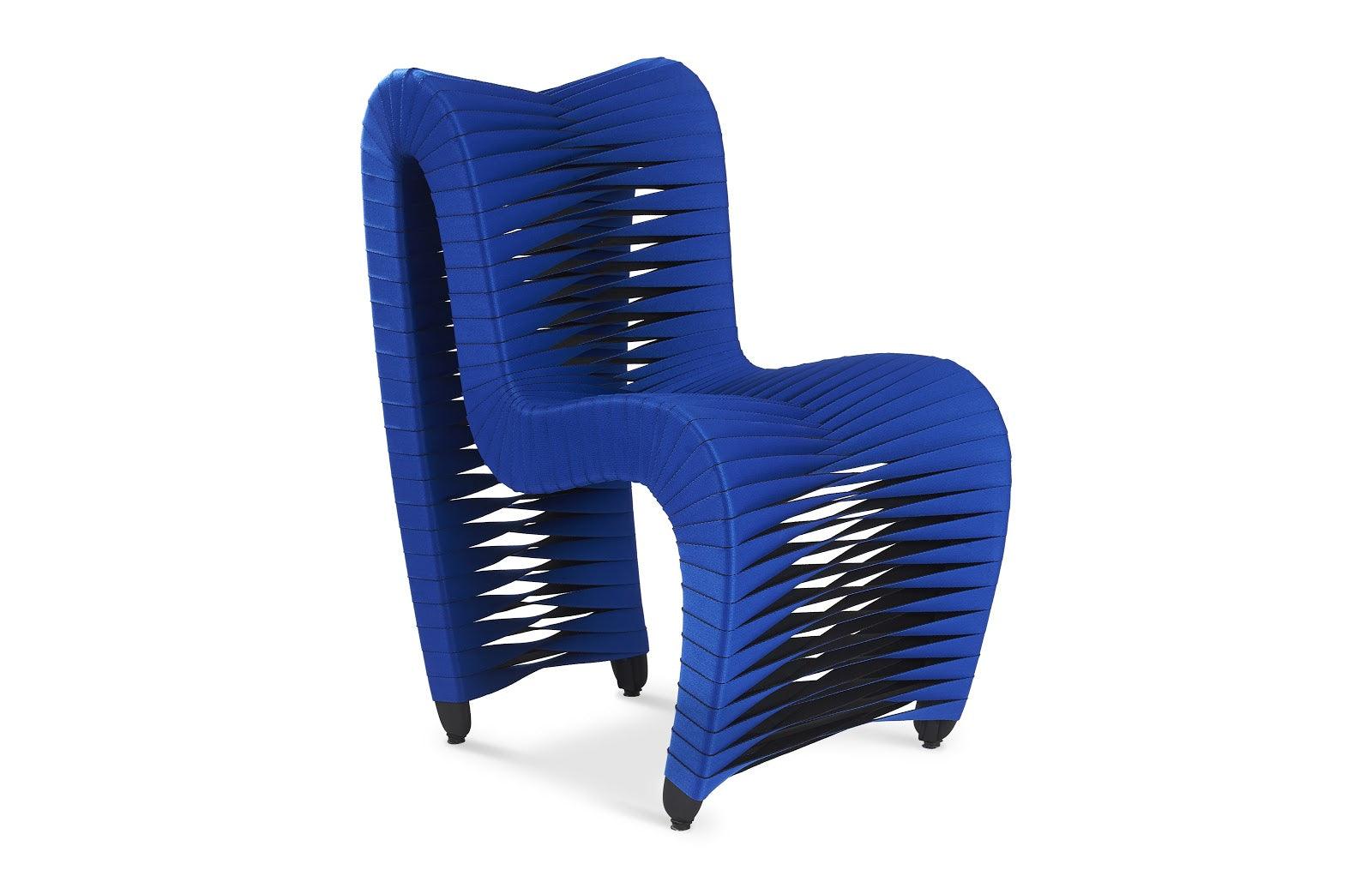 Seat Belt Dining Chair, Blue/Black - Frankwebs