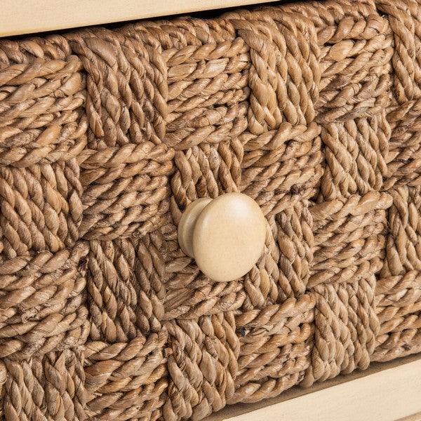 ARMAND WOVEN WOOD NIGHTSTAND - Frankwebs