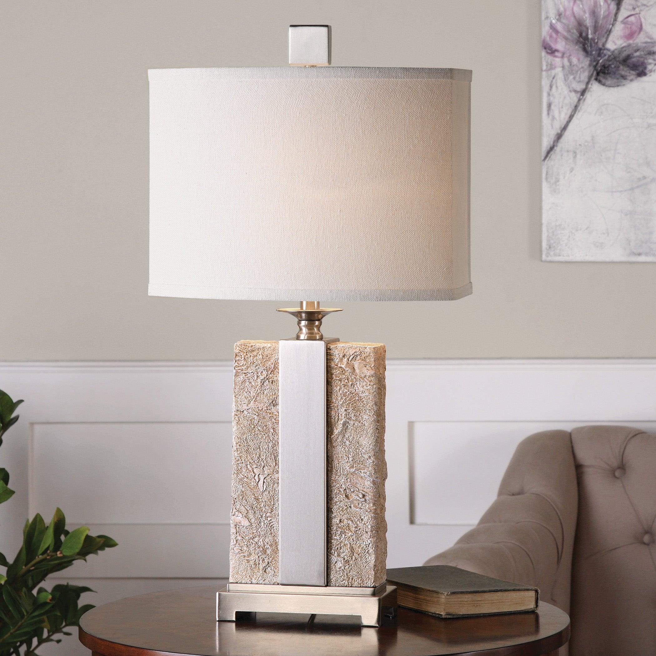 BONEA STONE IVORY TABLE LAMP - Frankwebs